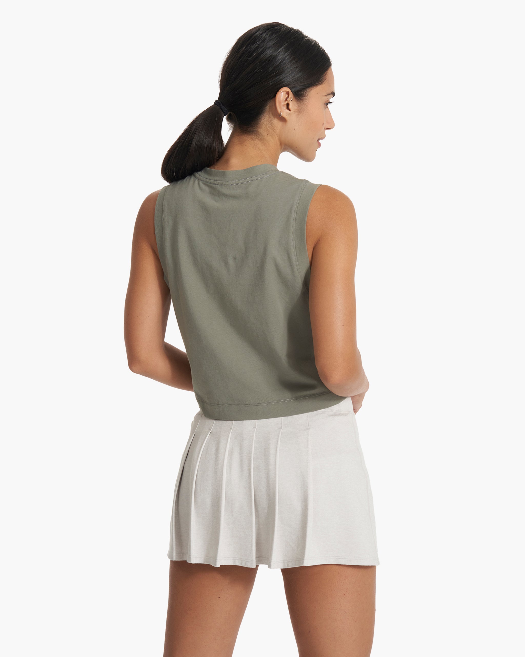 Feather Crop Tank | Pistachio