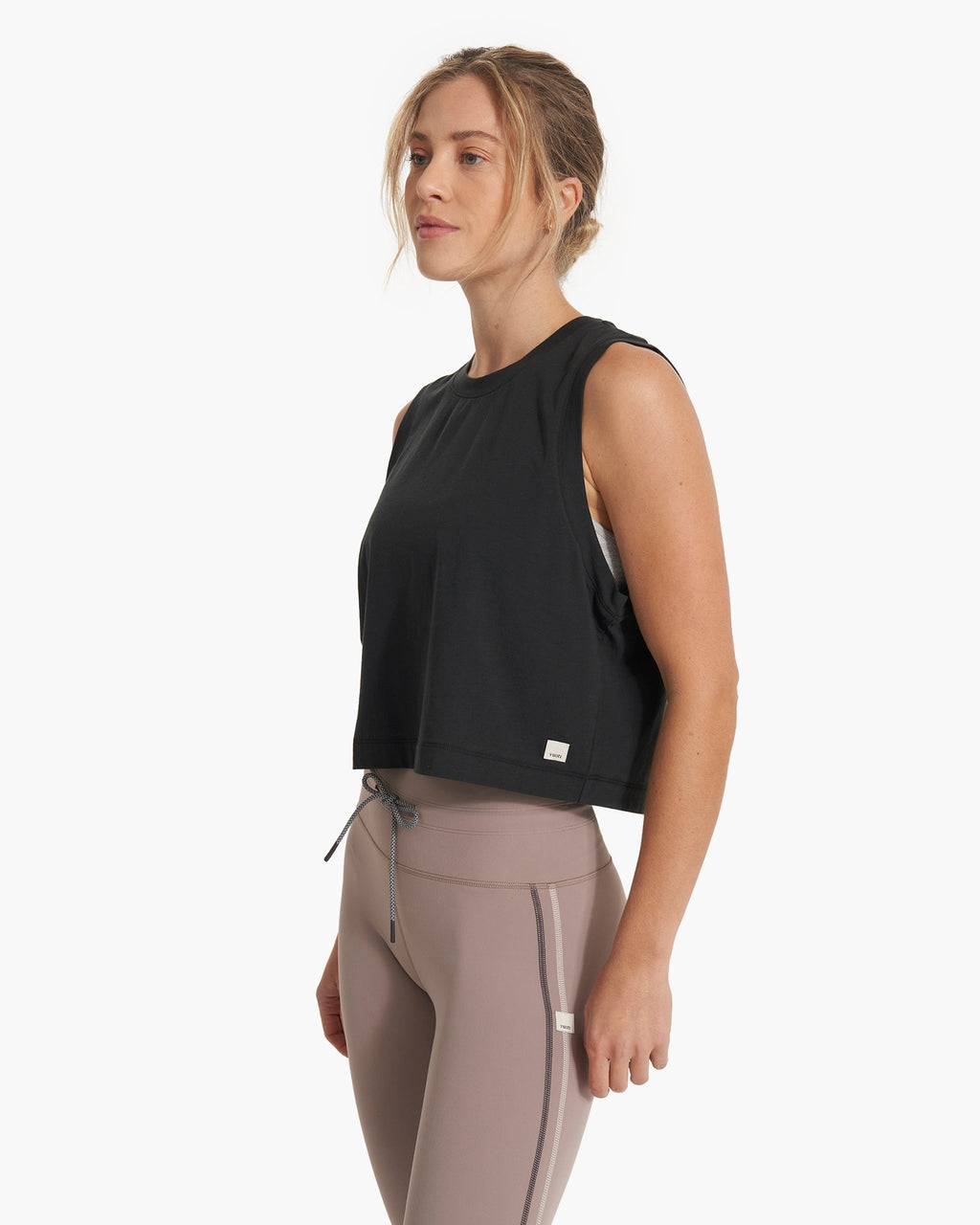 Feather Crop Tank | Washed Black