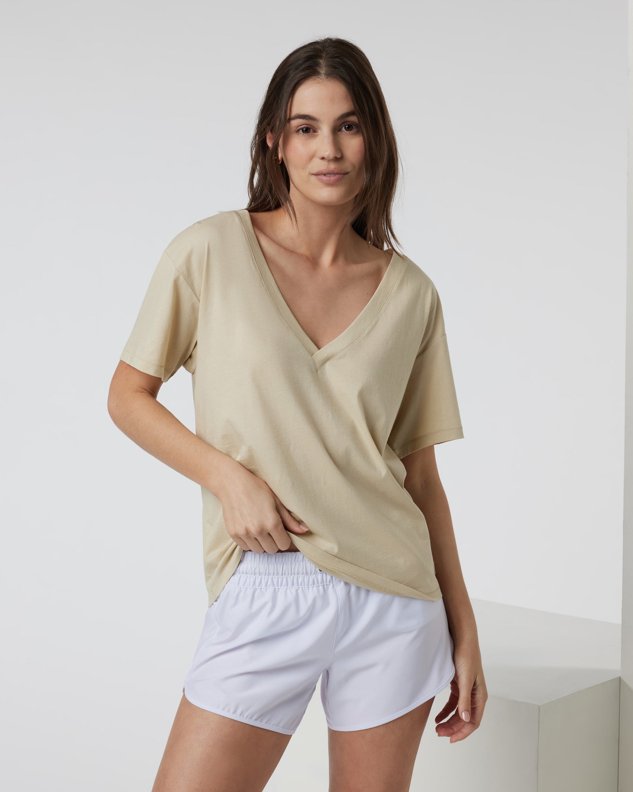 Sutton V-Neck | Cashew