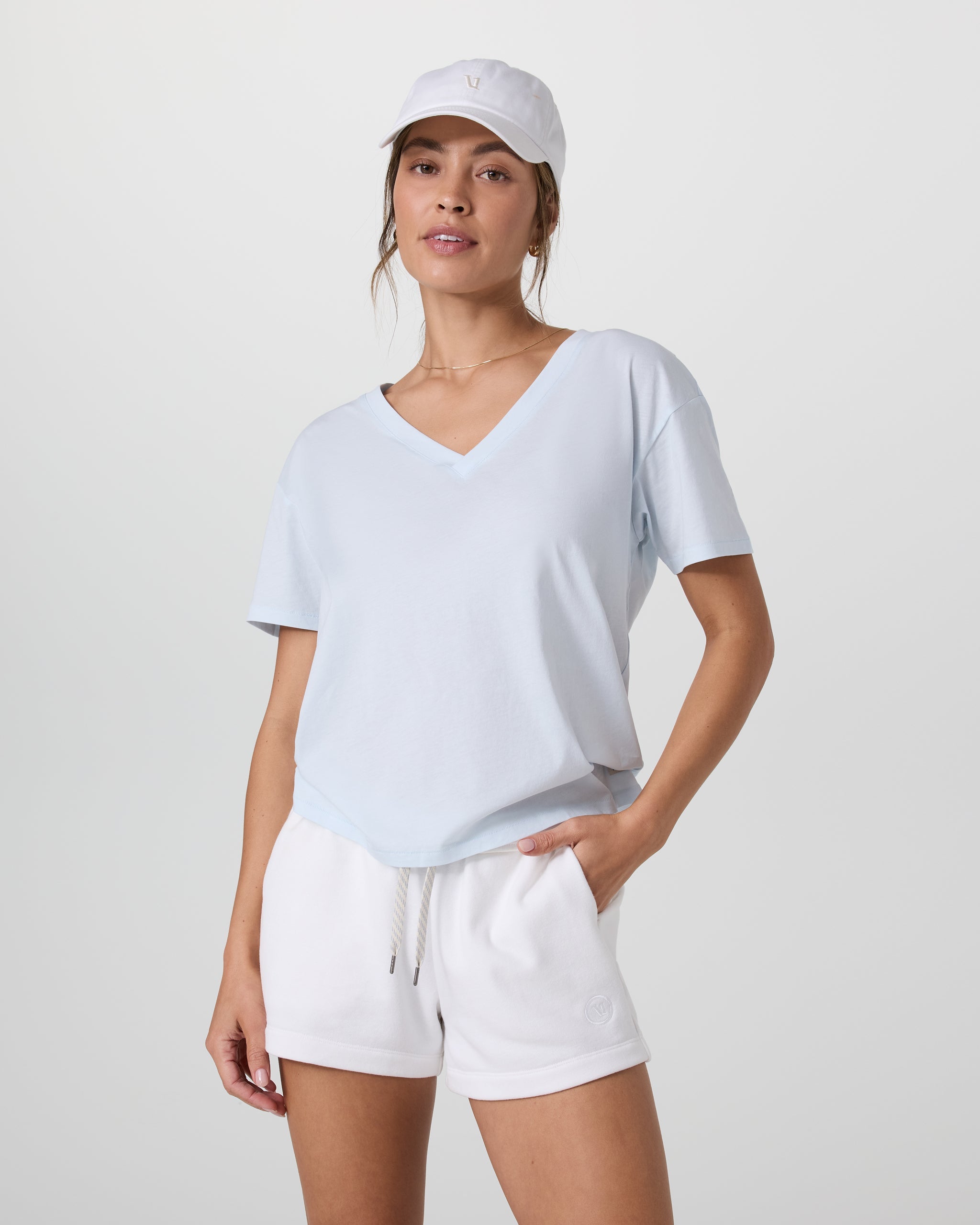 Sutton V-Neck | Light Mist