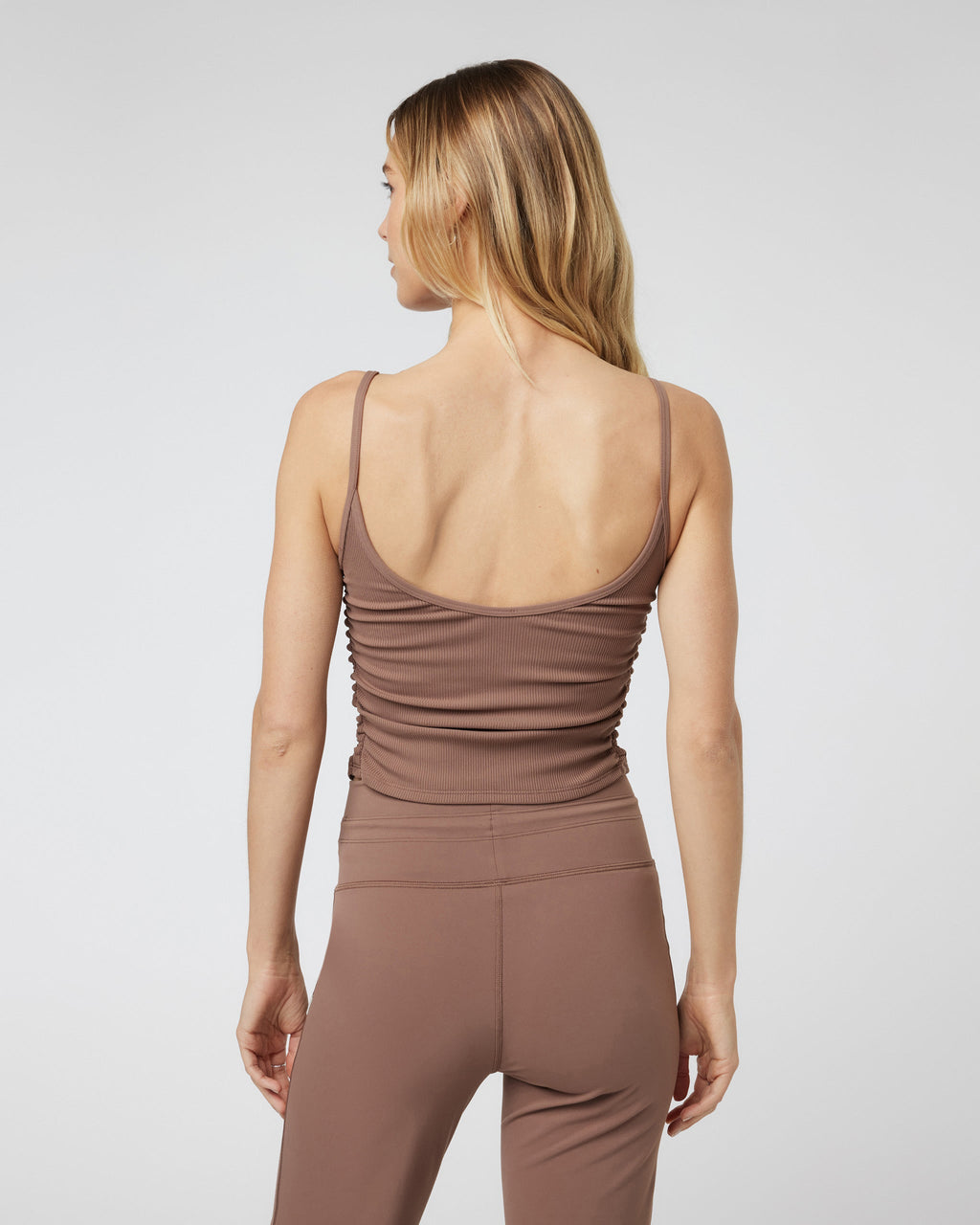 Rib Ruched Tank | Clove
