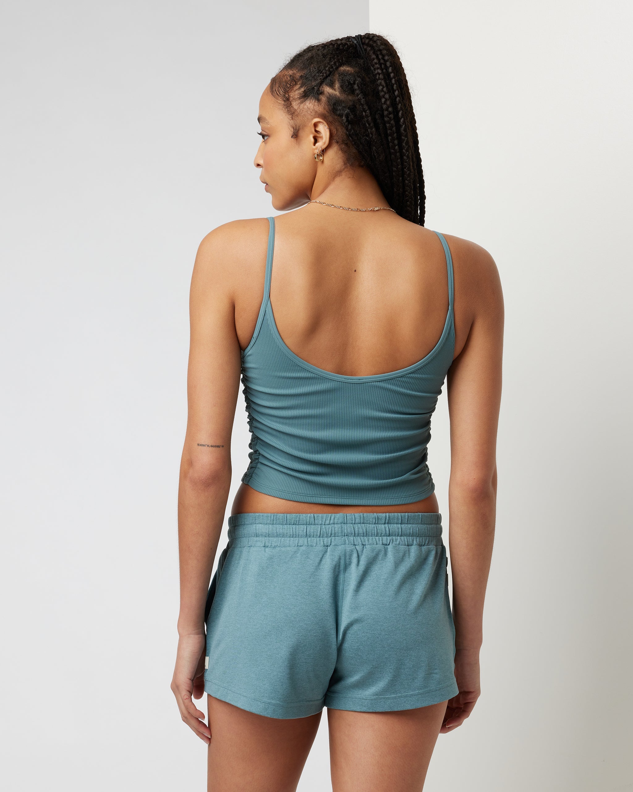 Rib Ruched Tank | Iron
