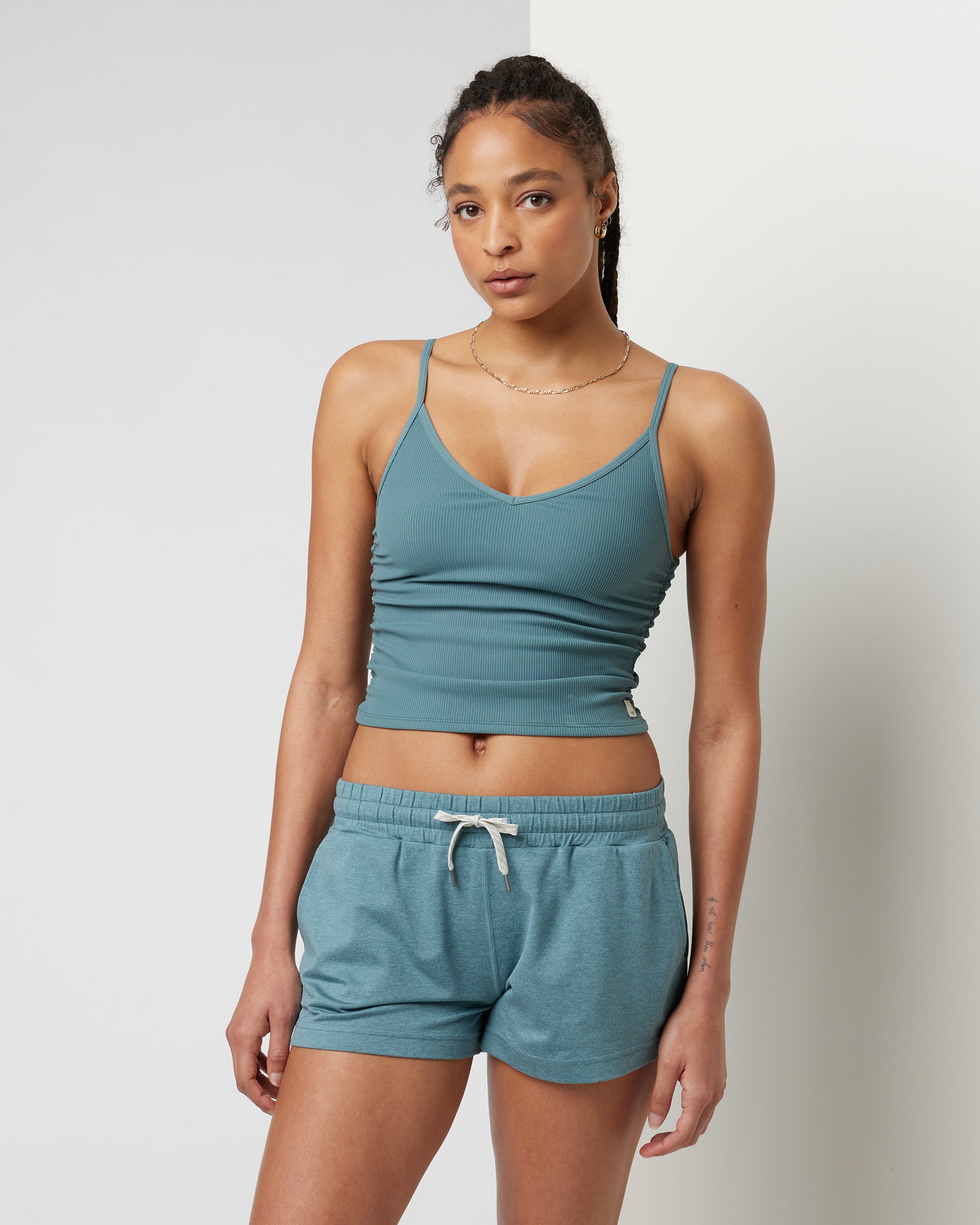 Rib Ruched Tank | Iron
