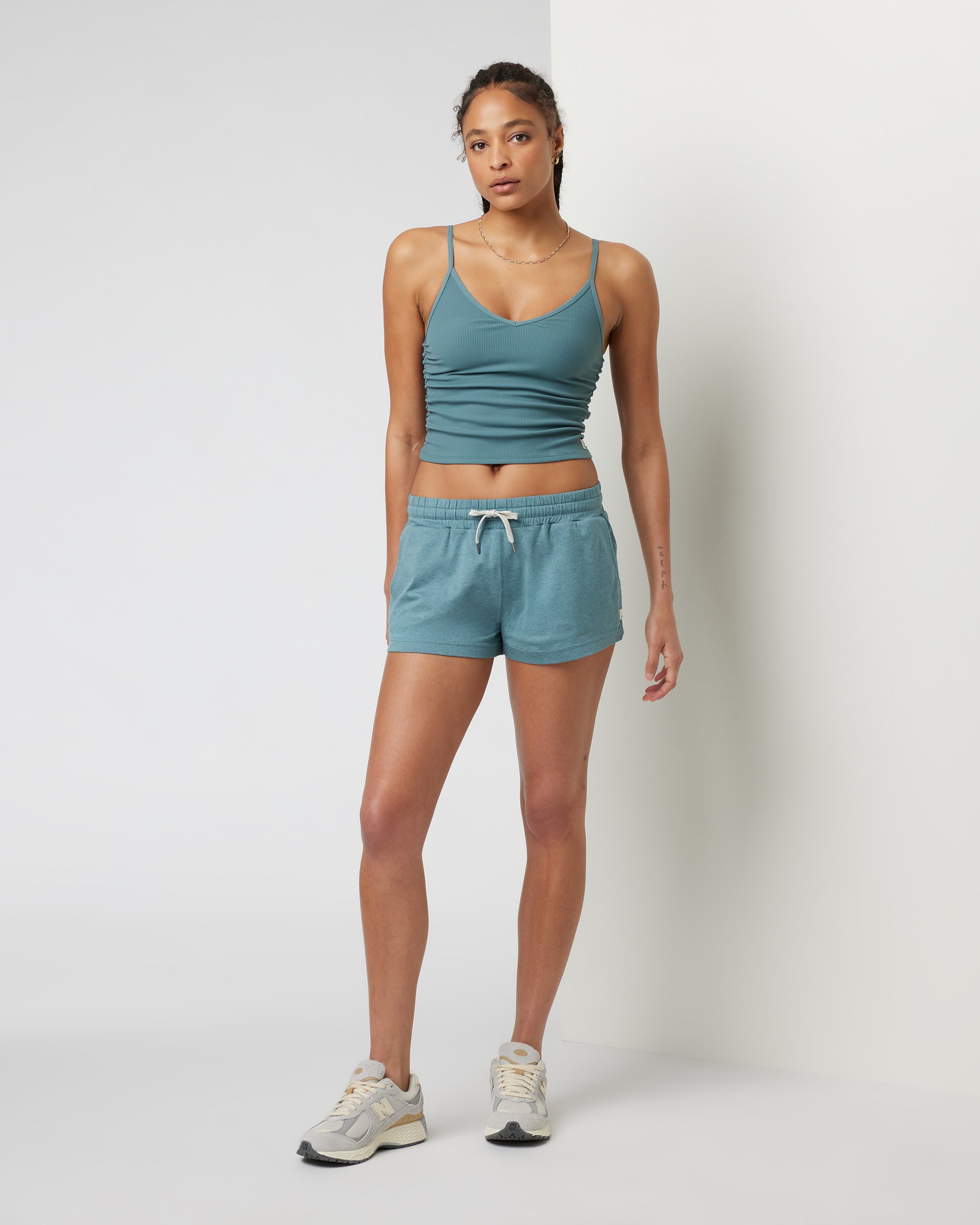 Rib Ruched Tank | Iron