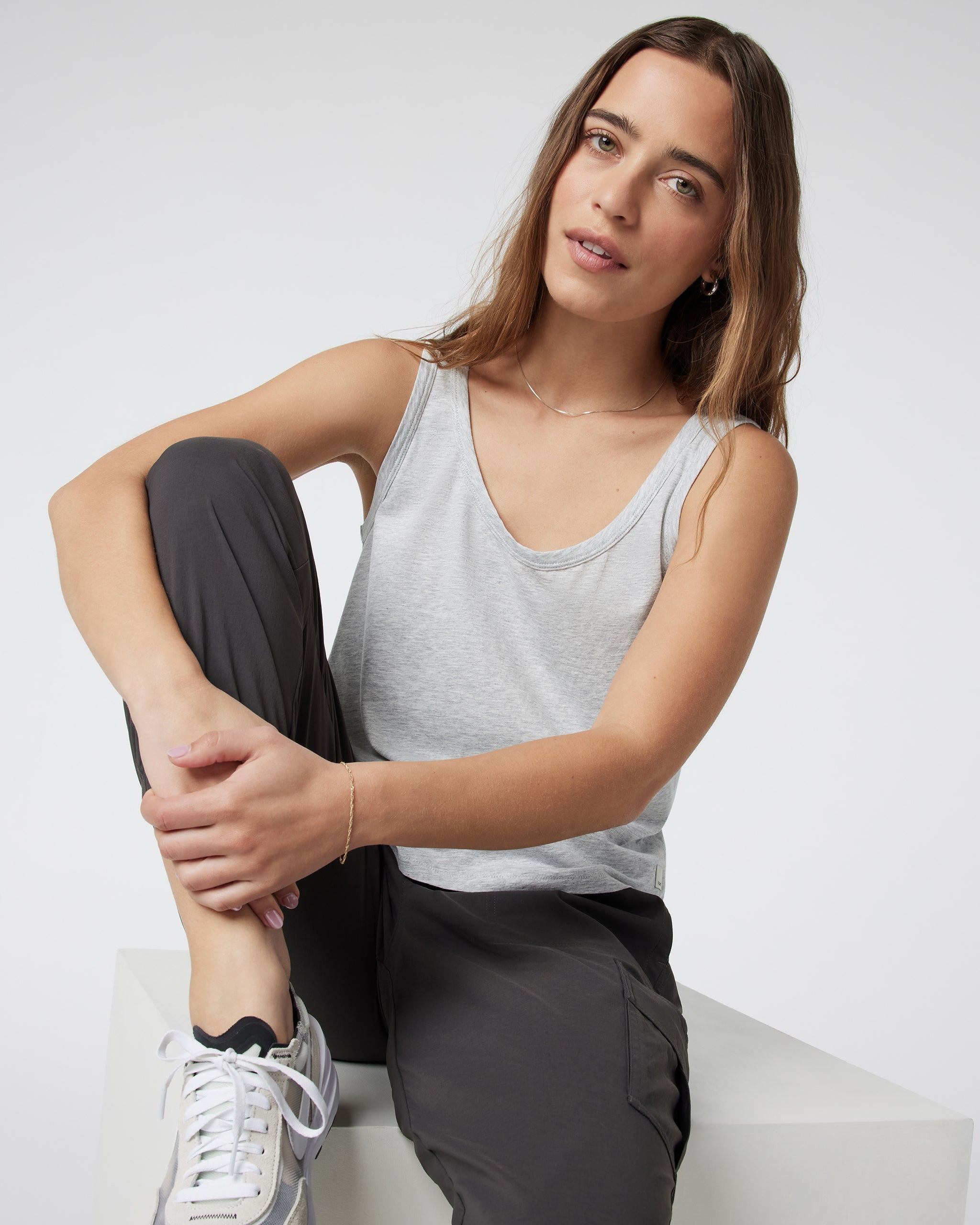 Sutton Relaxed Tank | Light Heather Grey
