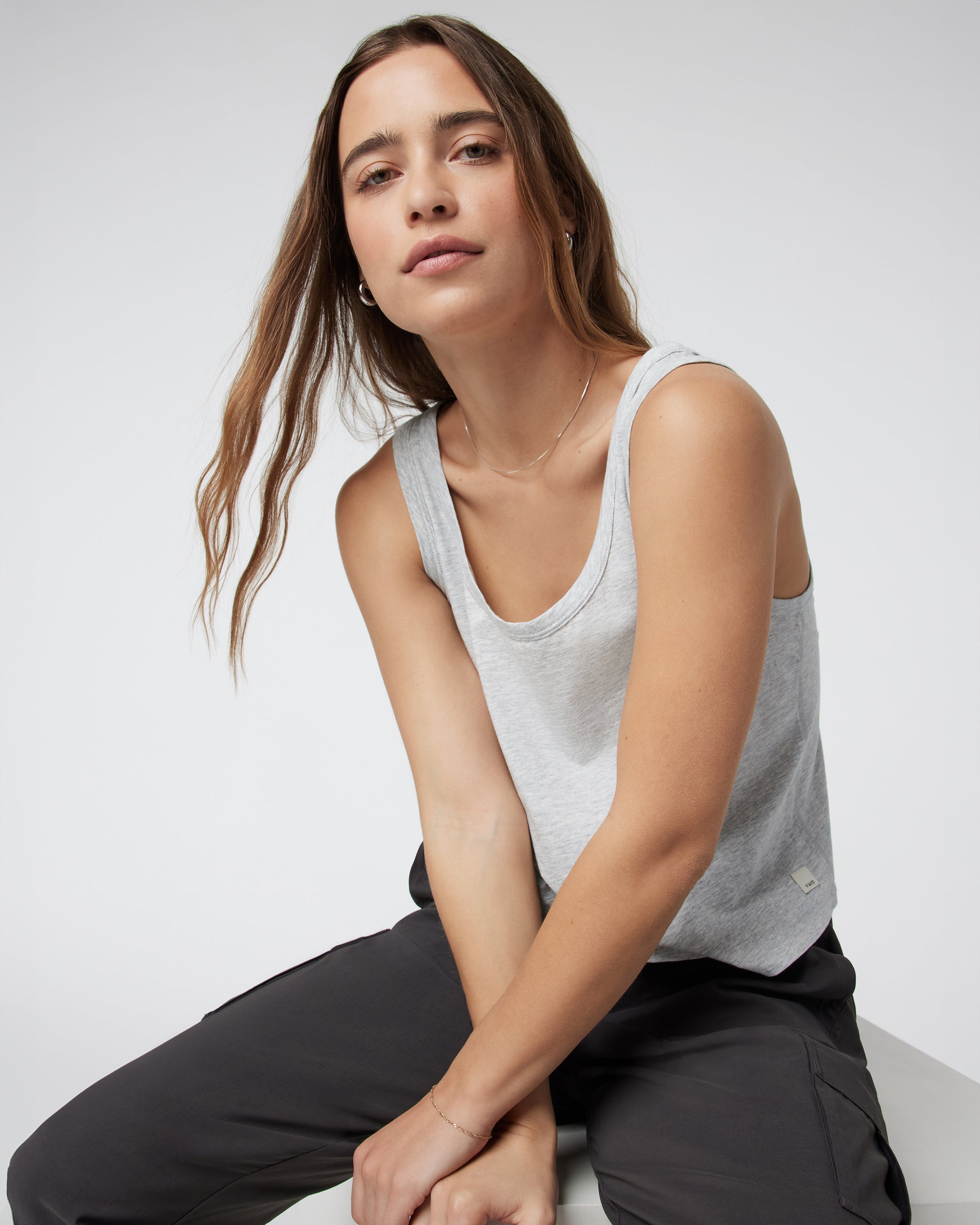 Sutton Relaxed Tank | Light Heather Grey