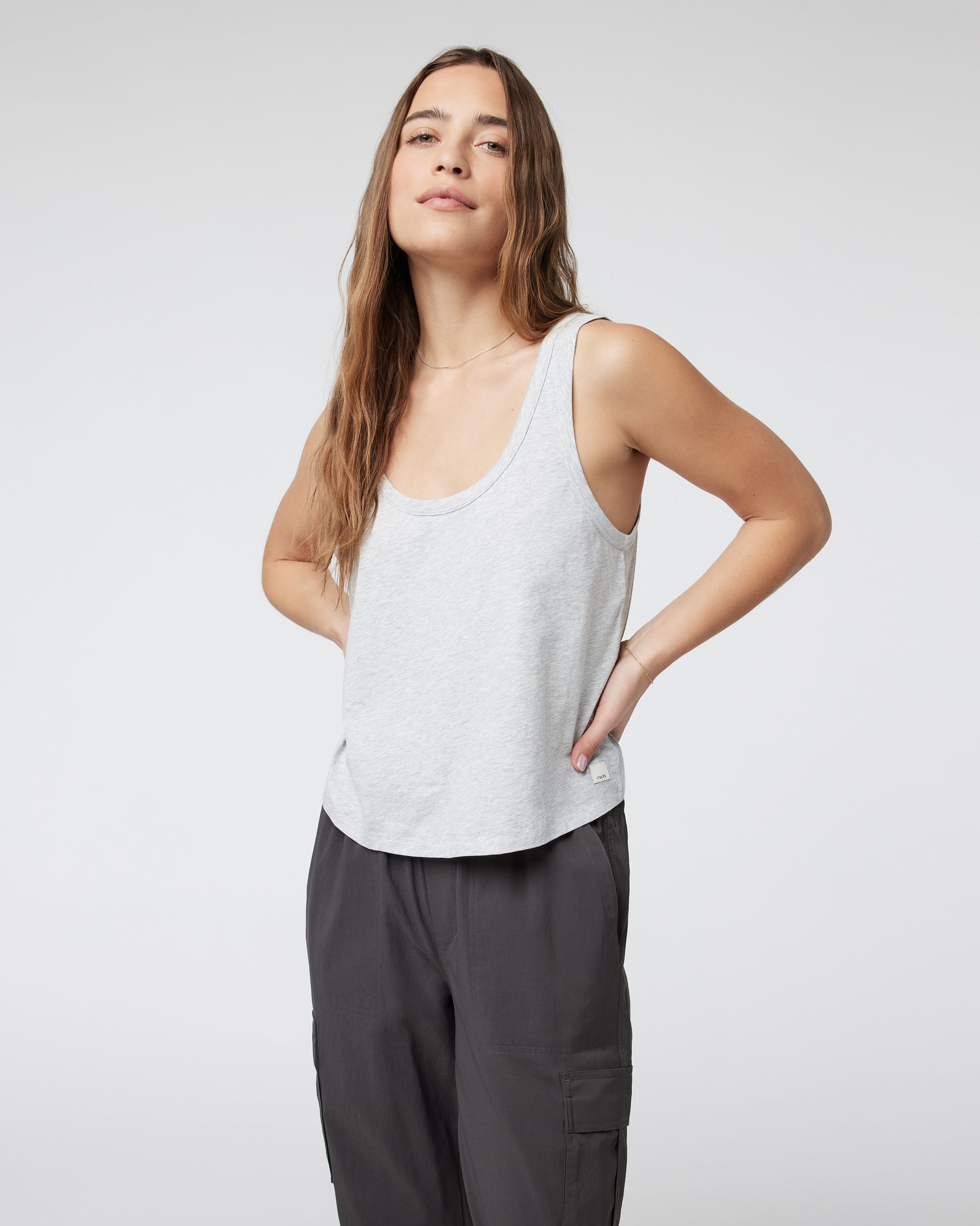 Sutton Relaxed Tank | Light Heather Grey