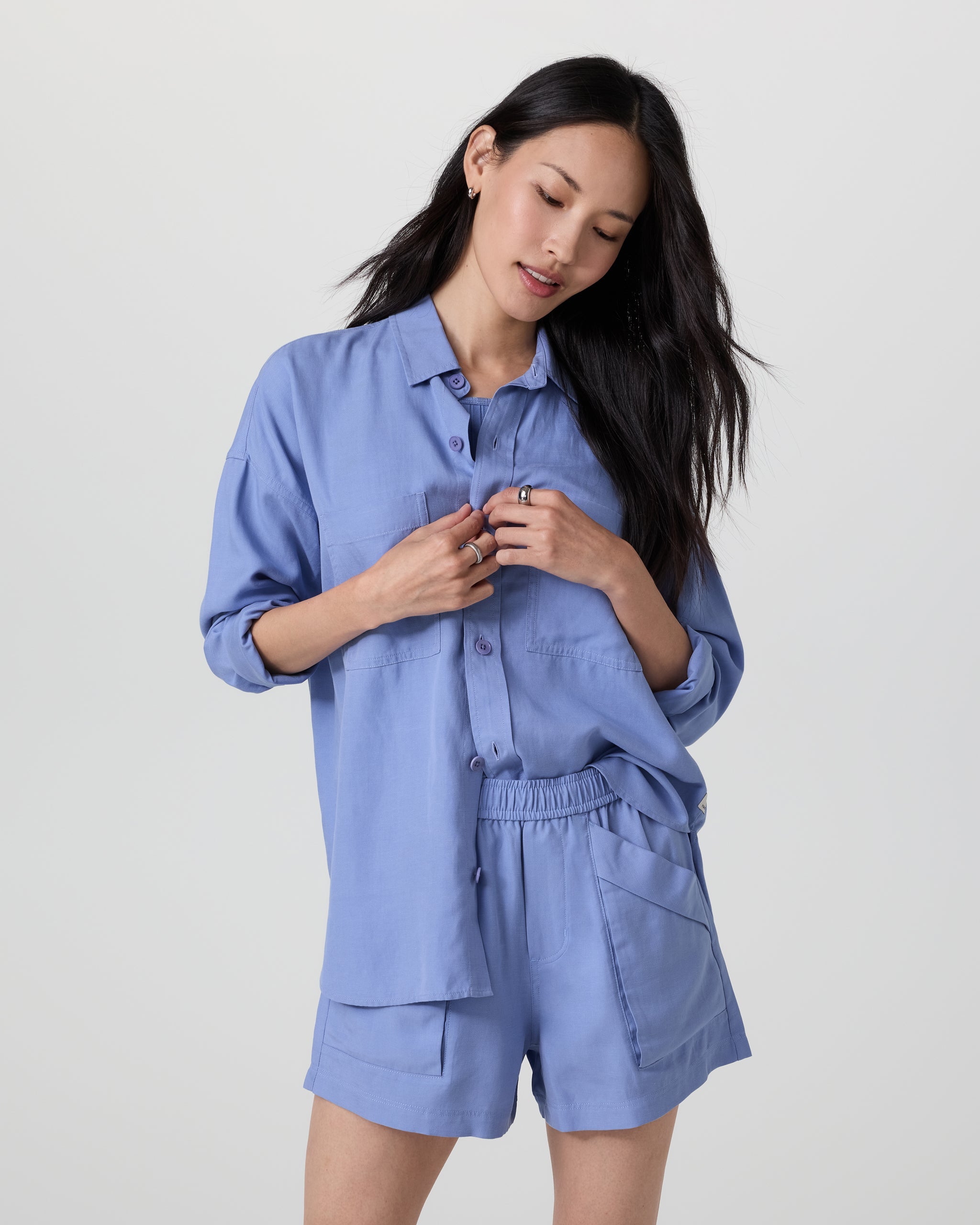 Trestles Twill Button Up | Bluebell