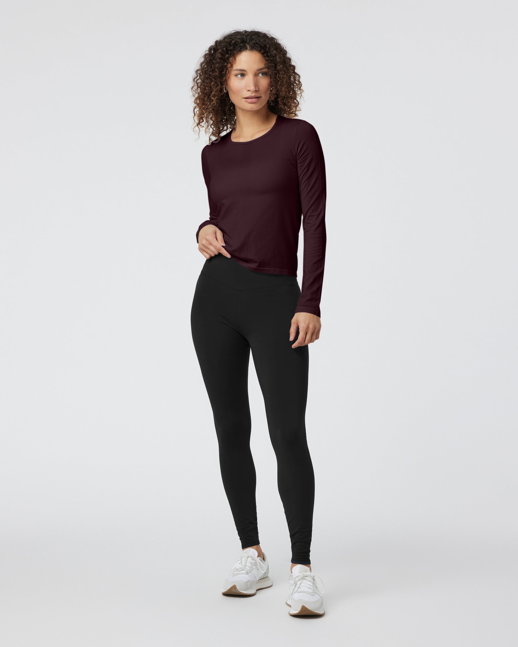 Long Sleeve Apres Sport Seamless Top | Cerise