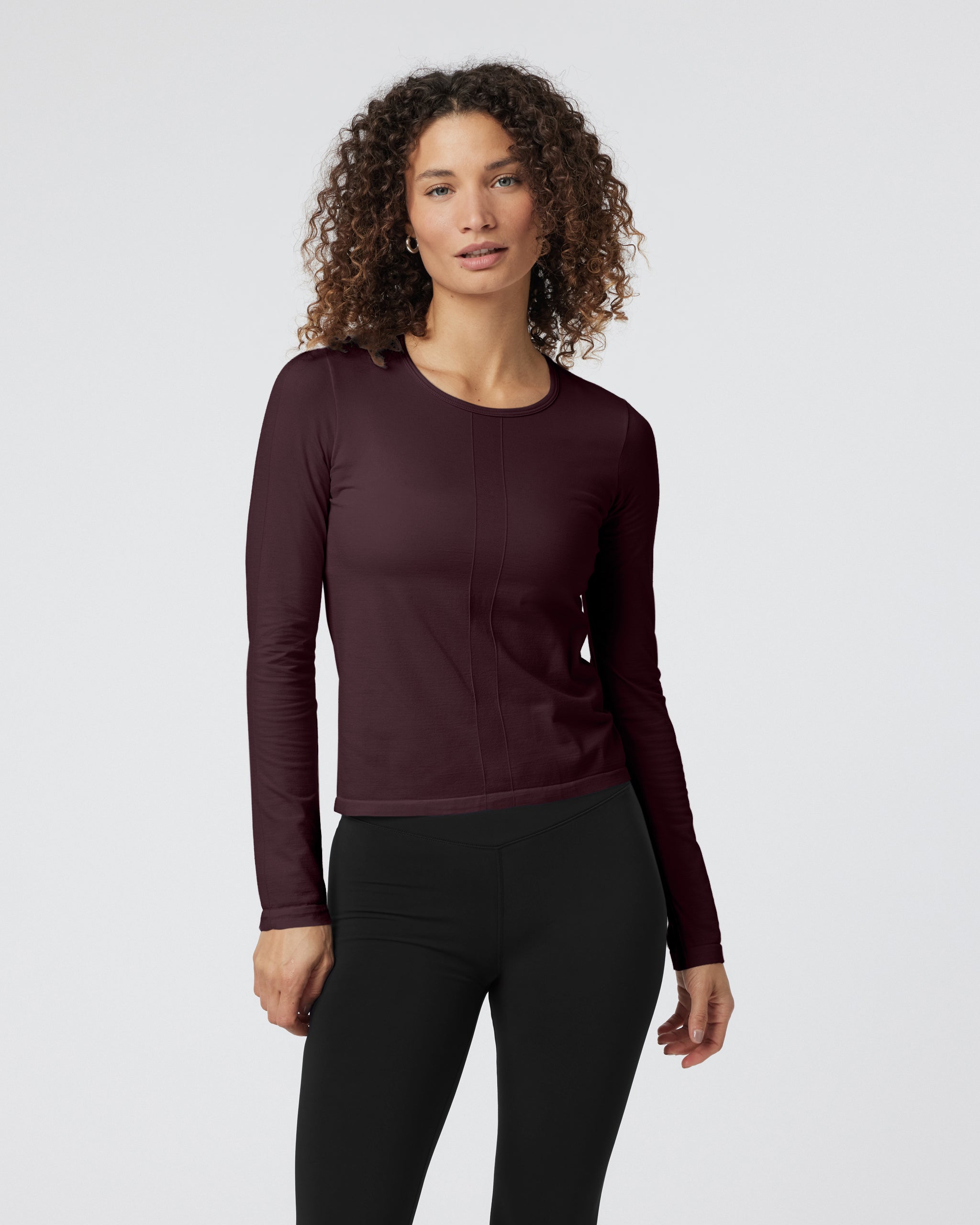 Long Sleeve Apres Sport Seamless Top | Cerise