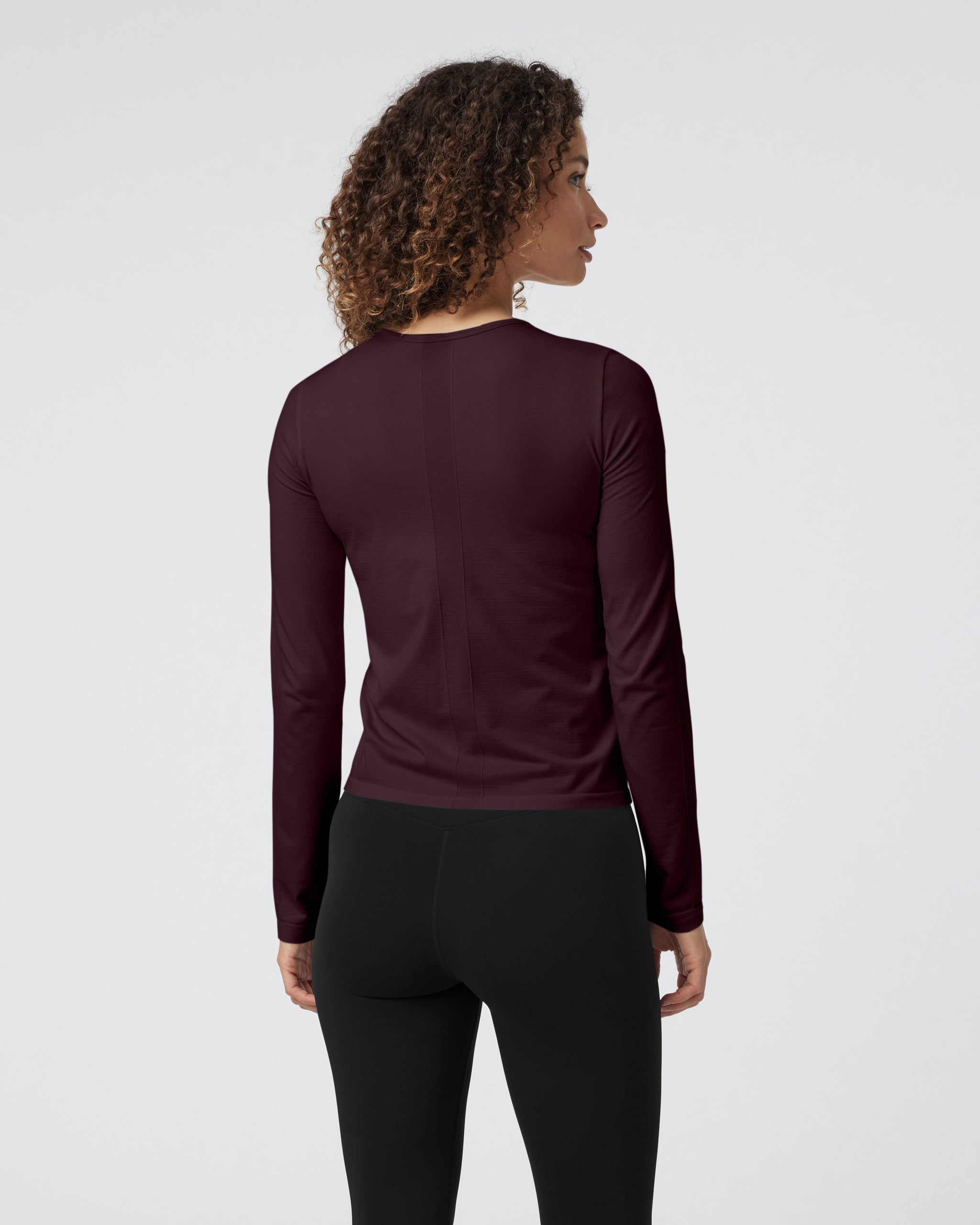 Long Sleeve Apres Sport Seamless Top | Cerise