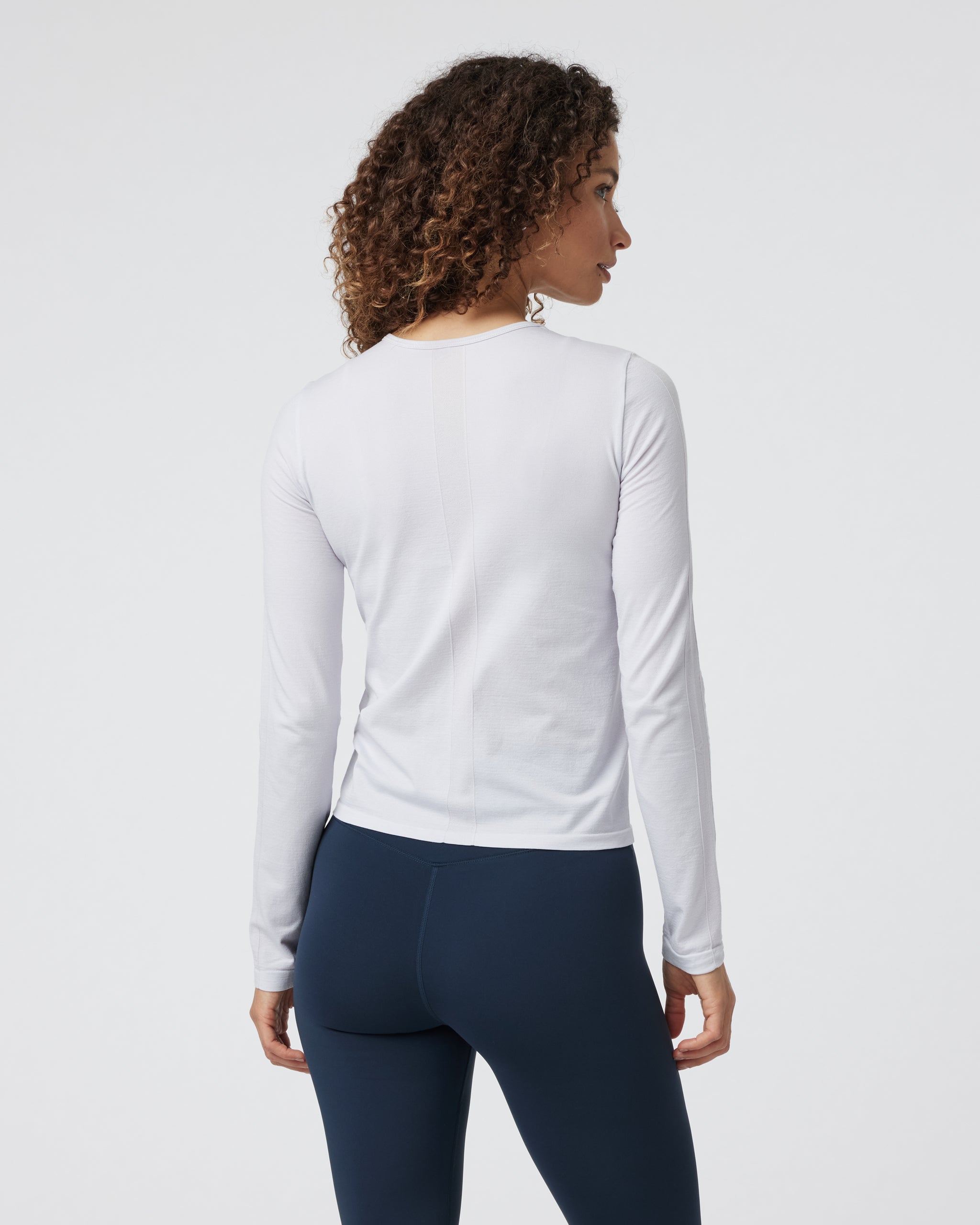 Long Sleeve Apres Sport Seamless Top | Frost Grey