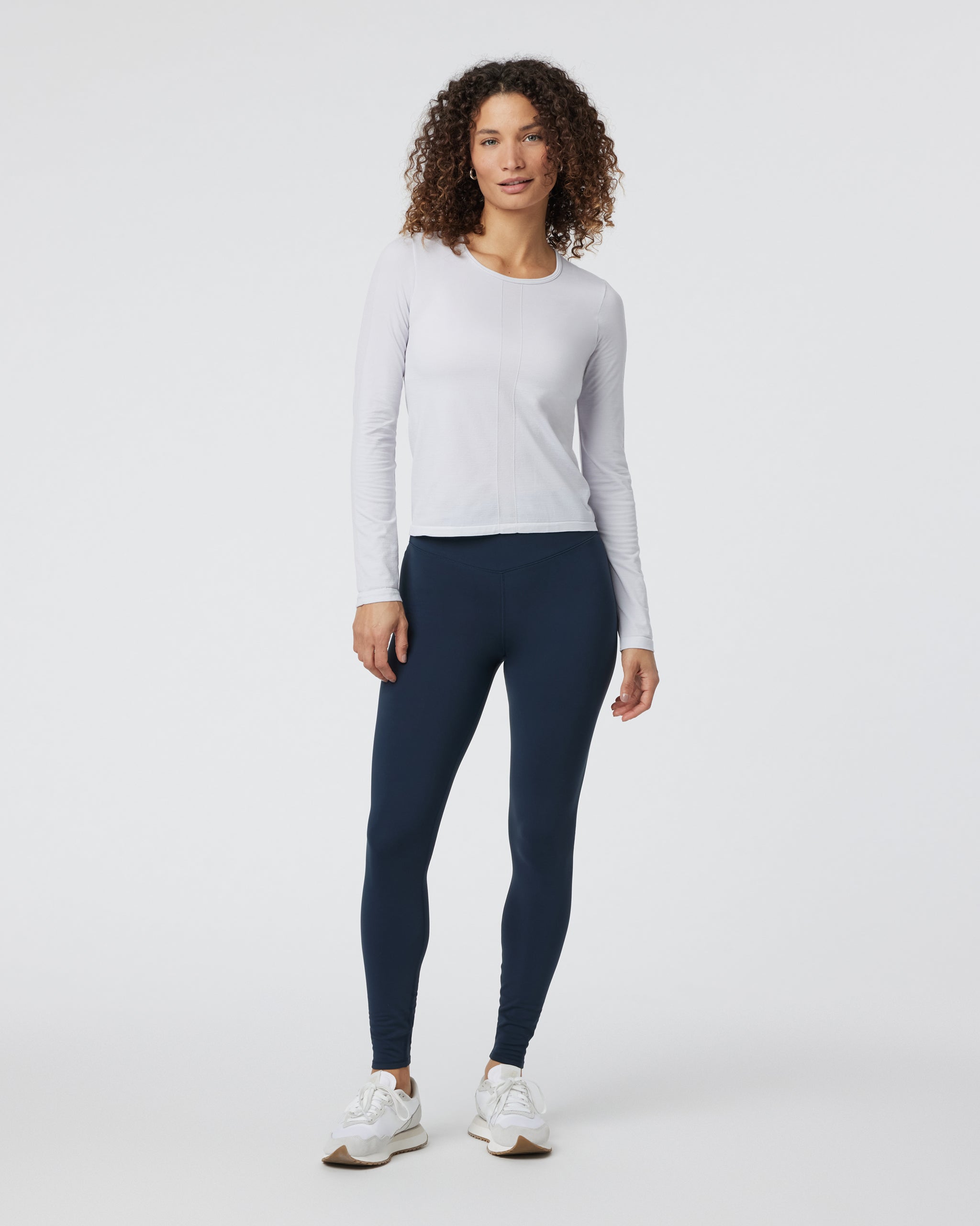Long Sleeve Apres Sport Seamless Top | Frost Grey