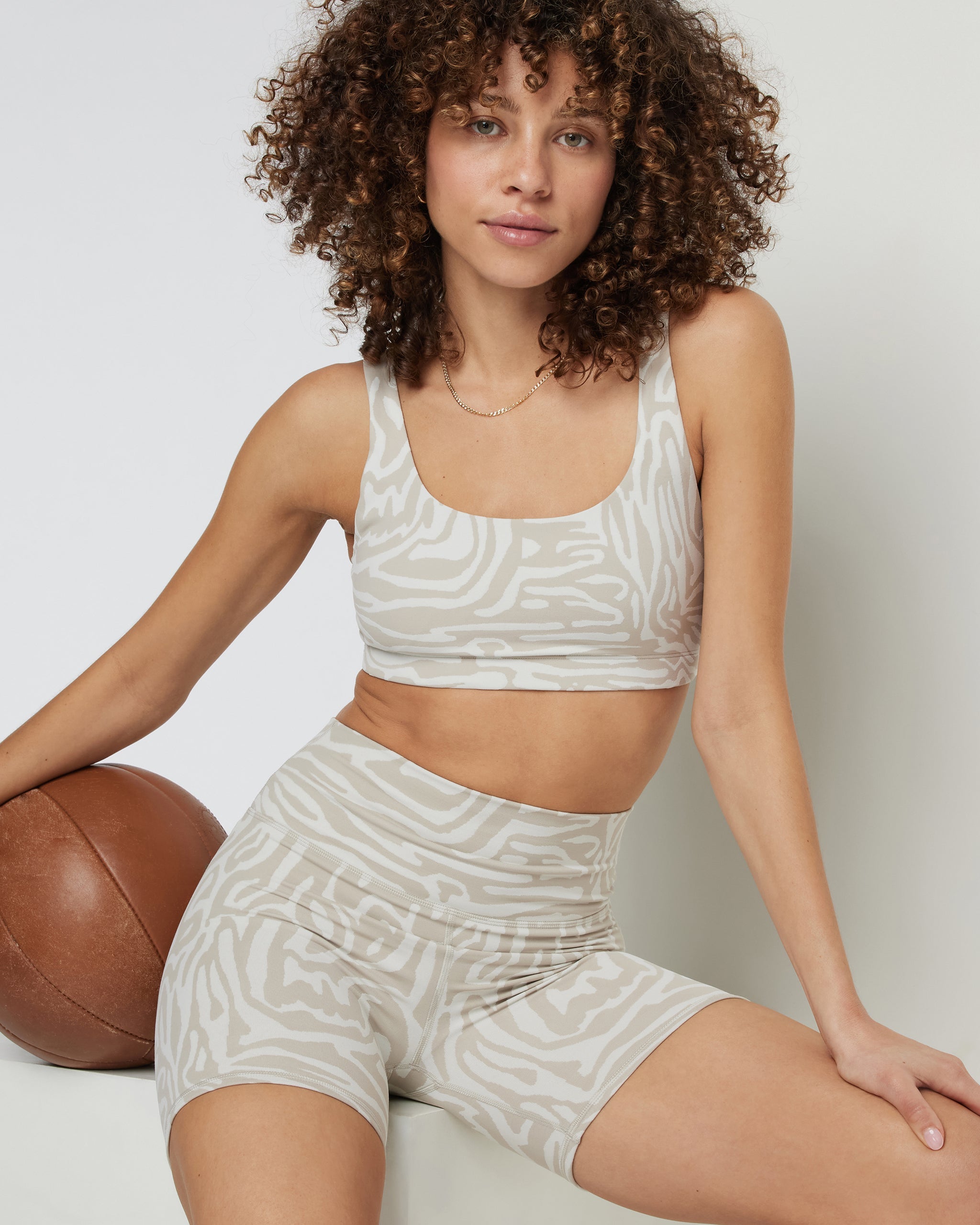 Maze Jacquard Bra | Ecru Maze