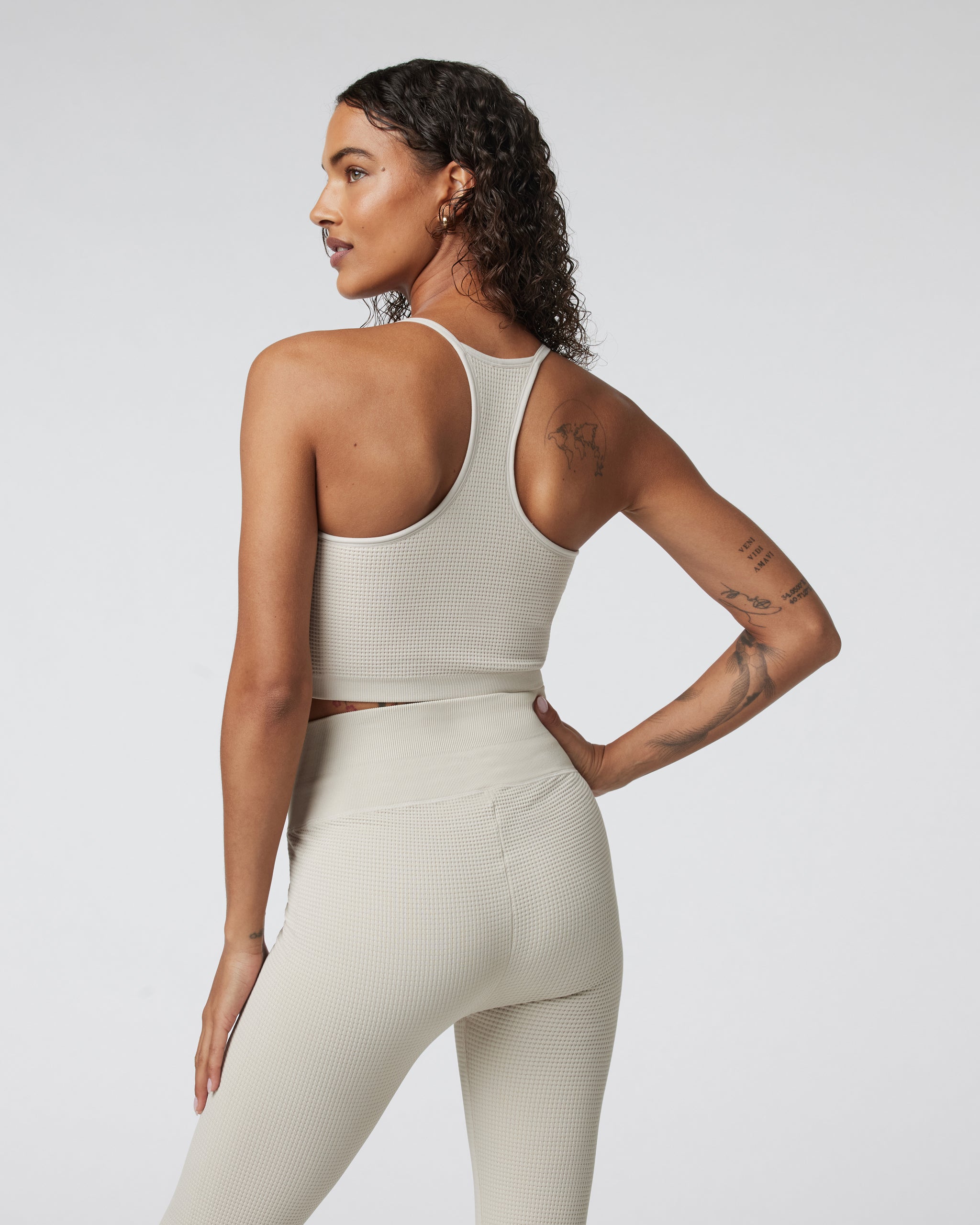 Waffle Seamless Bra | Ecru