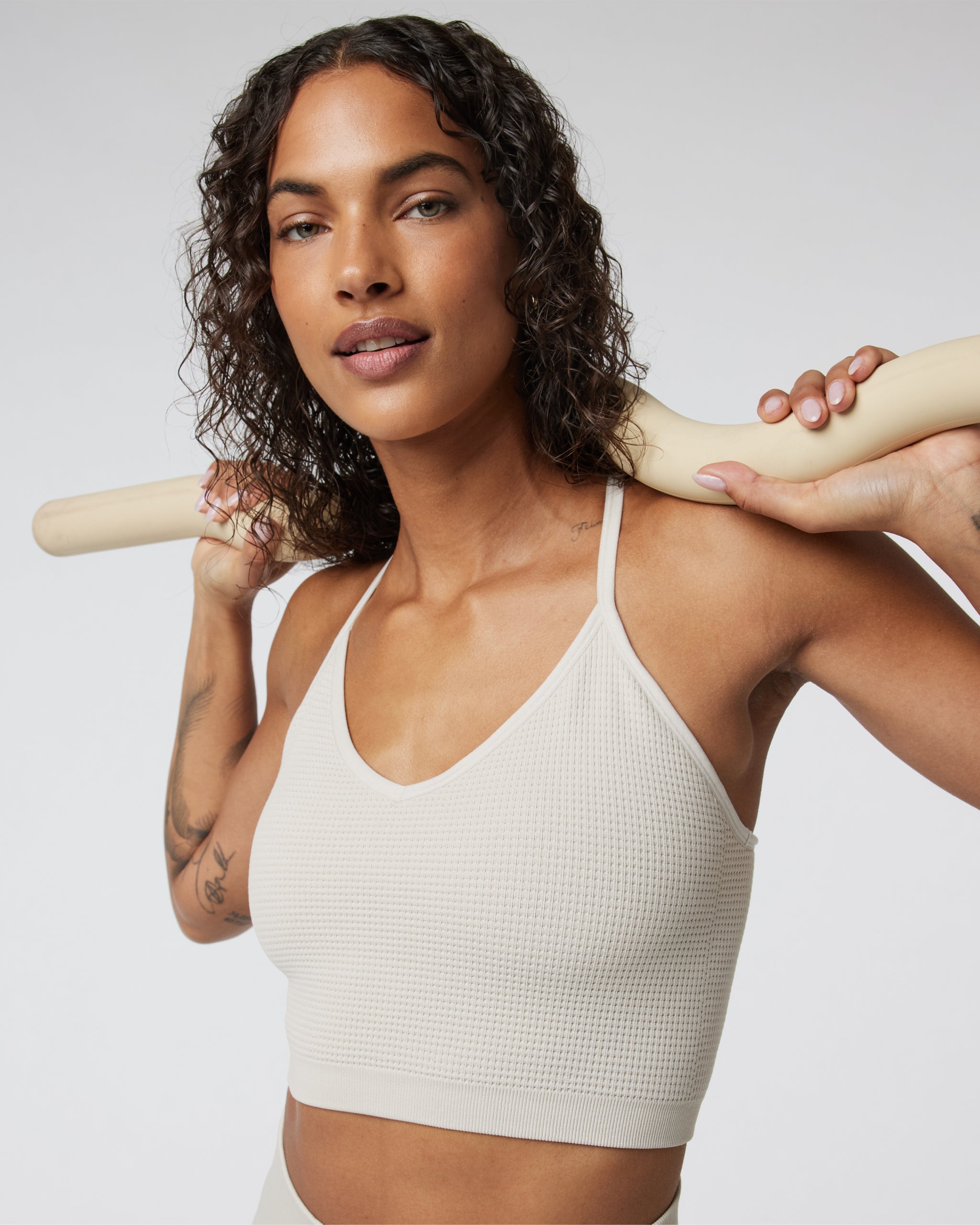 Waffle Seamless Bra | Ecru