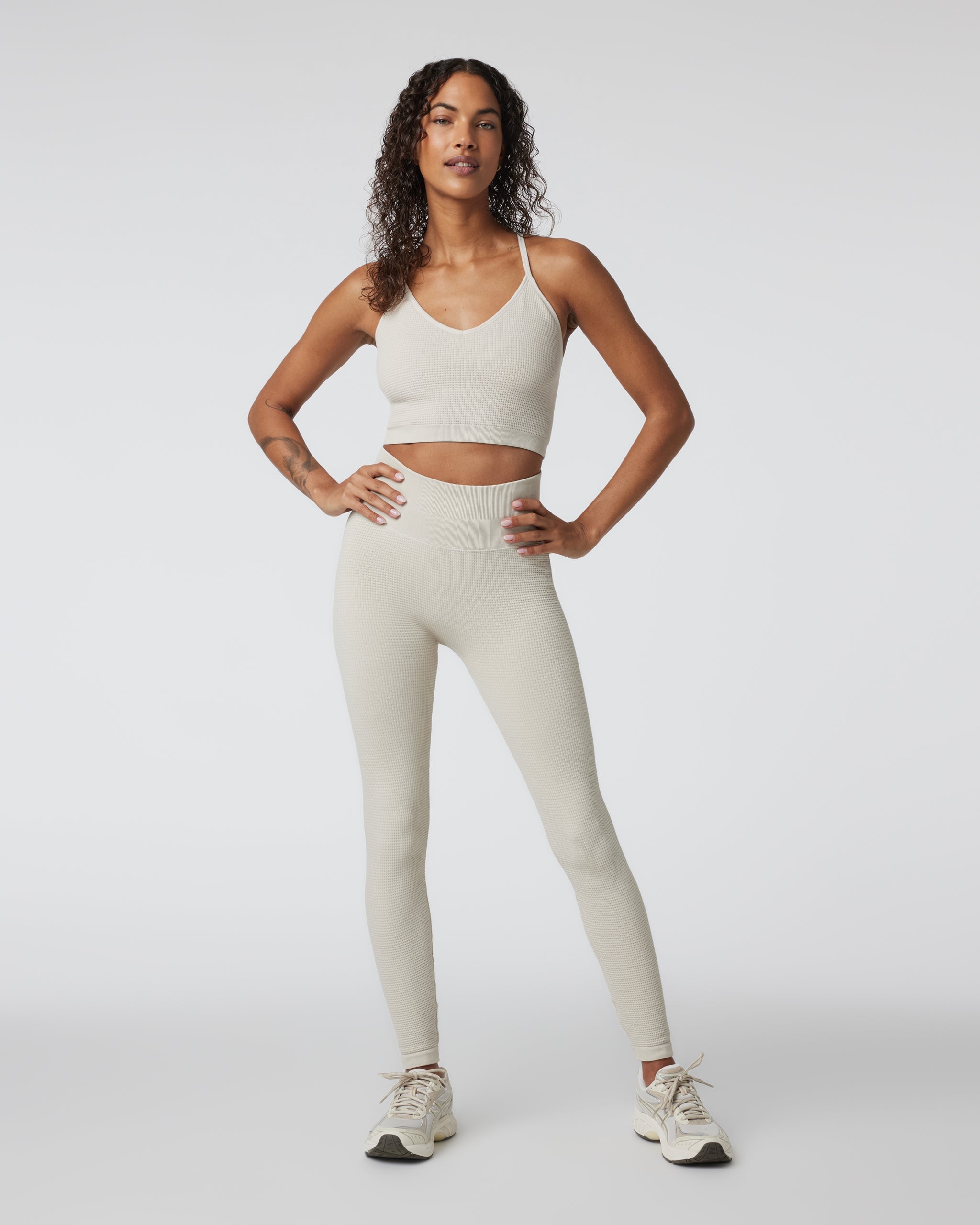 Waffle Seamless Bra | Ecru