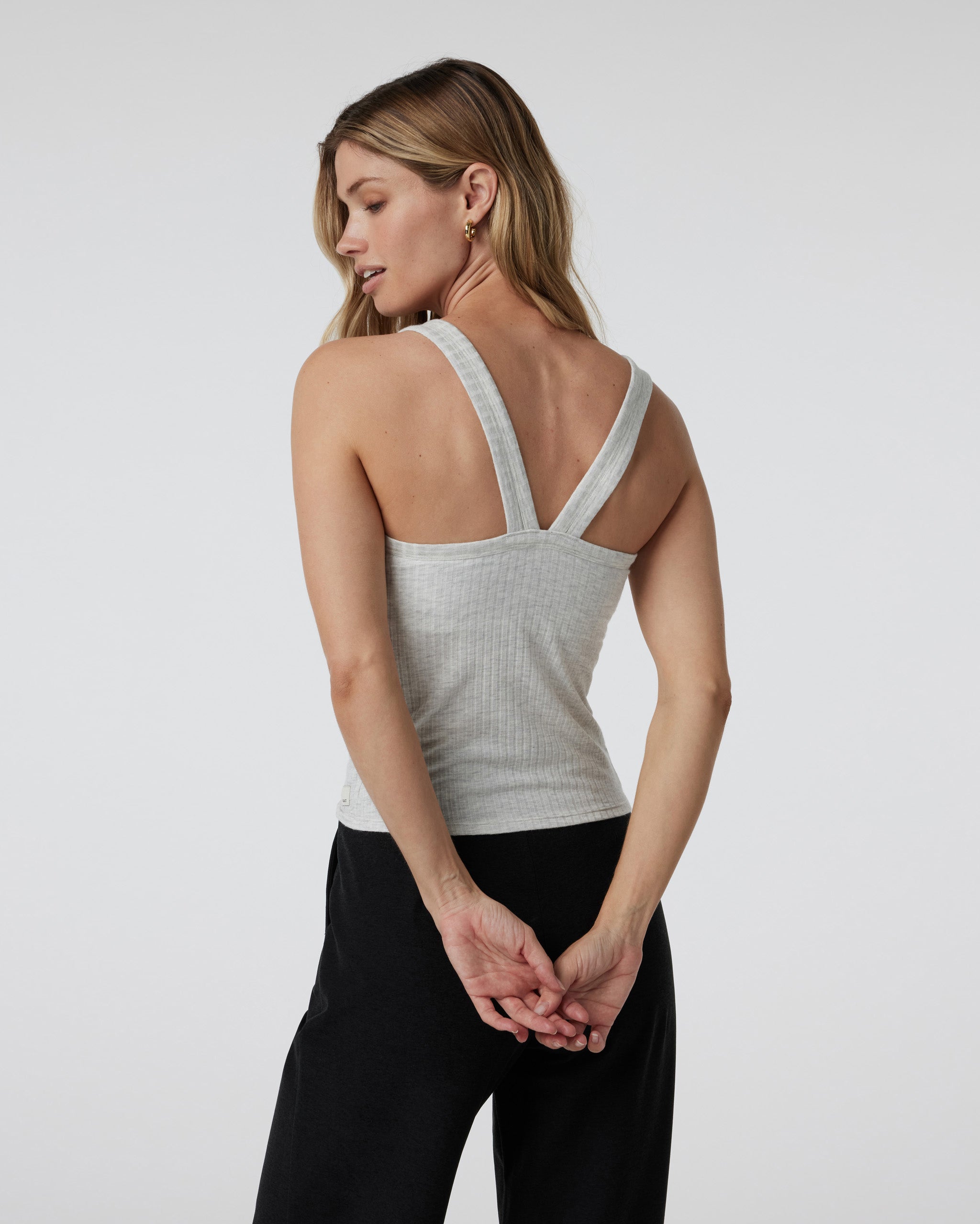 Plie Tank | Light Heather Grey