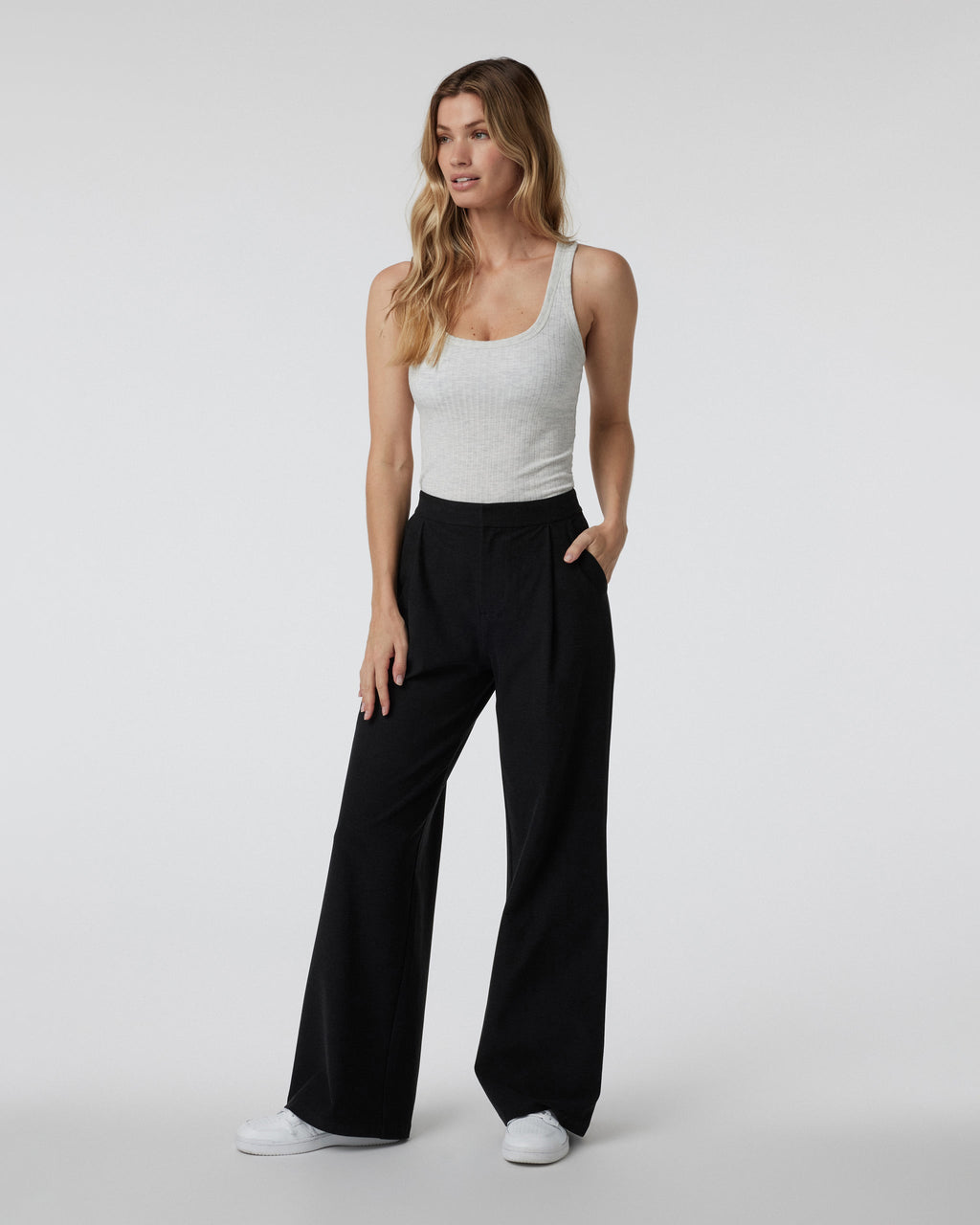 Plie Tank | Light Heather Grey