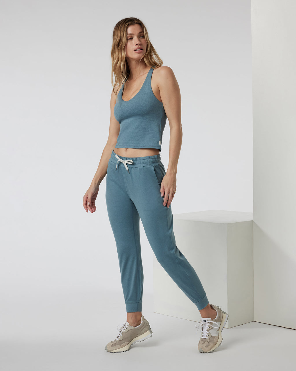 Halo Performance Crop 2.0 | Smoke Blue Heather