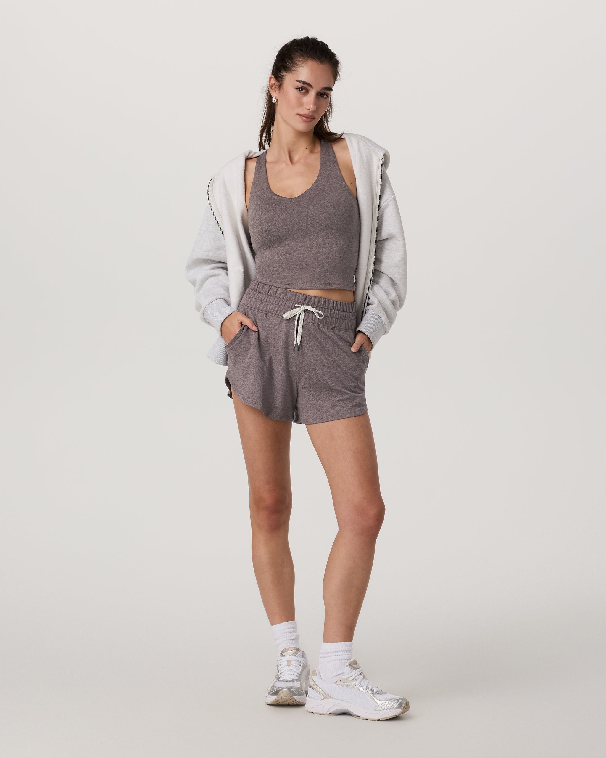 Halo Performance Crop 2.0 | Huckleberry Heather