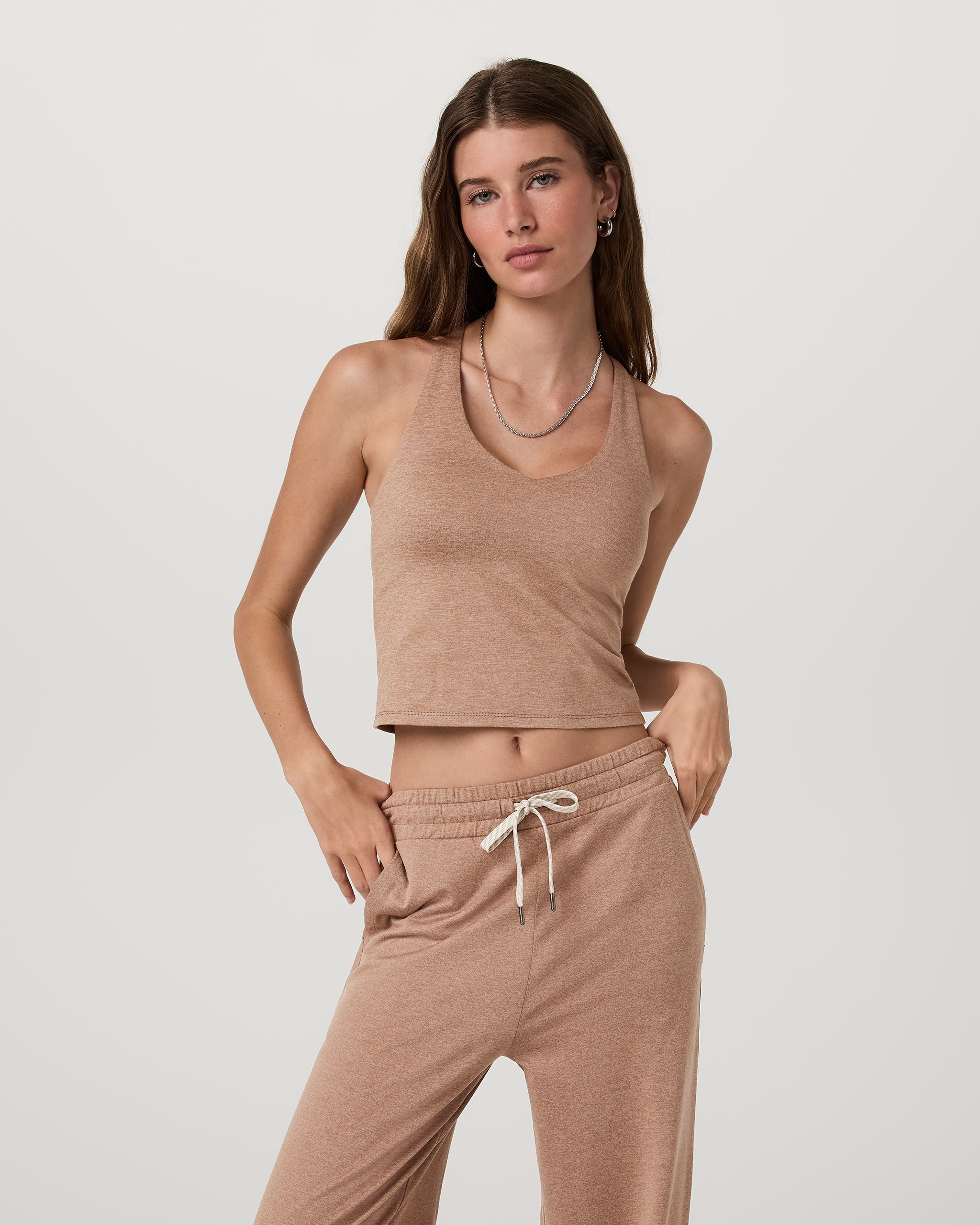 Halo Performance Crop 2.0 | Nutmeg Heather