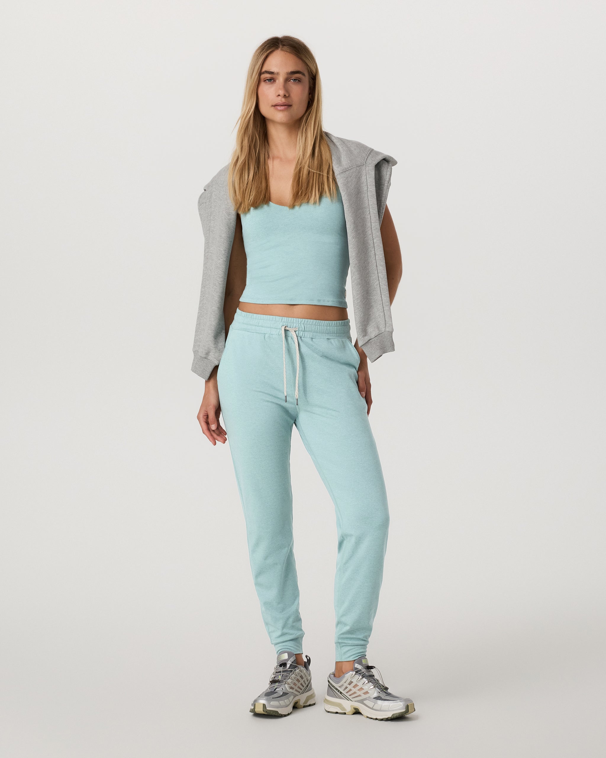 Halo Performance Crop Tank 2.0 | Sea Spray Heather