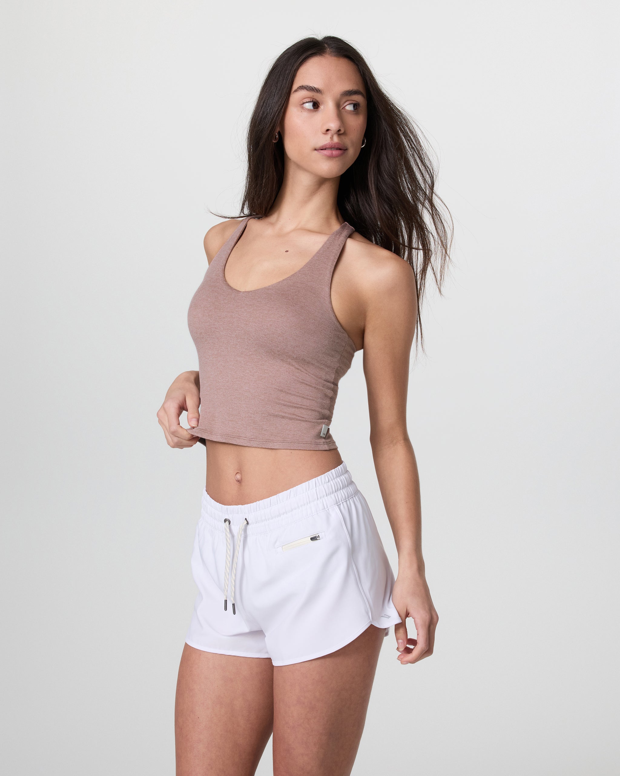 Halo Performance Crop 2.0 | Zion Rose Heather