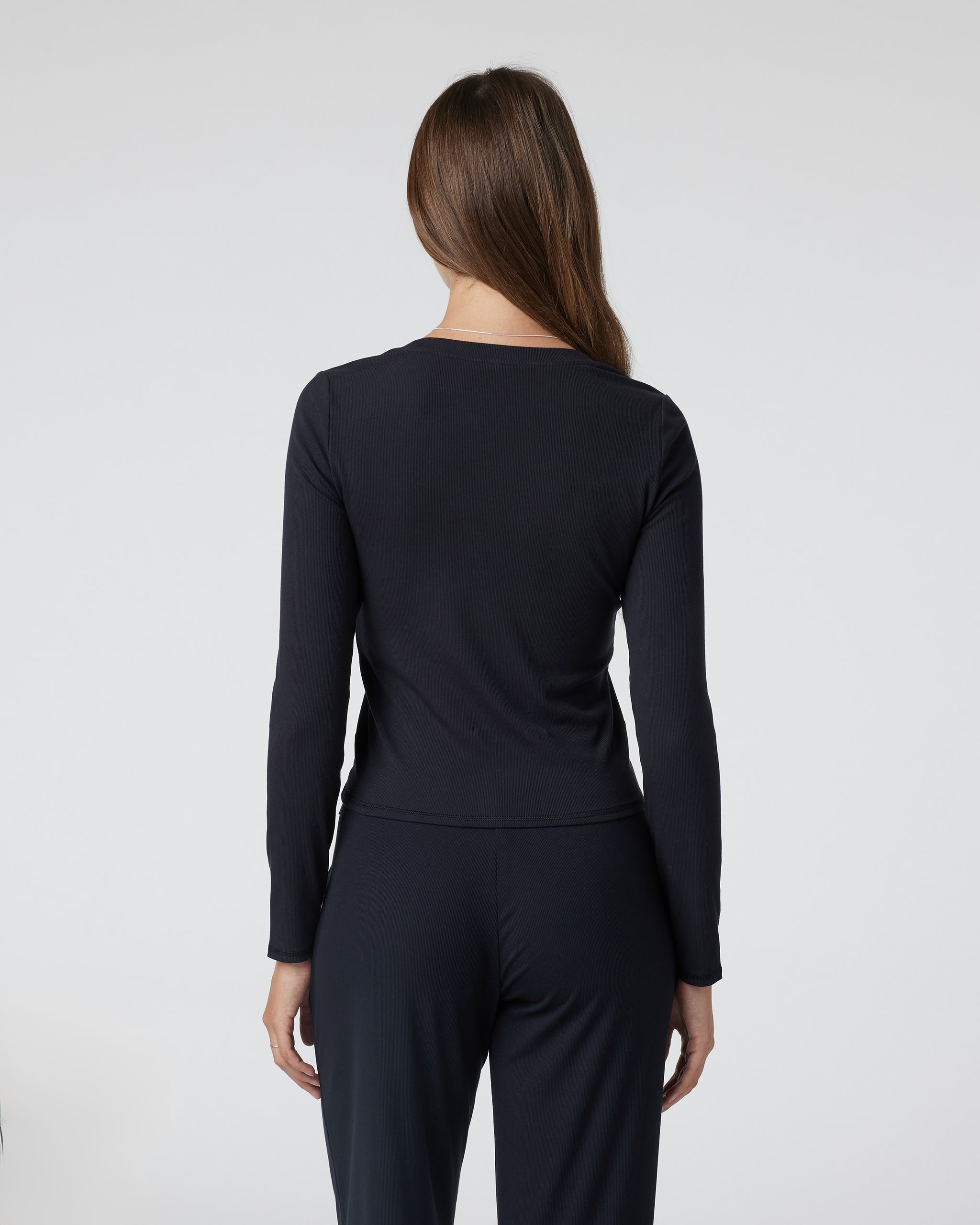 Long Sleeve Pose Cardigan | Black
