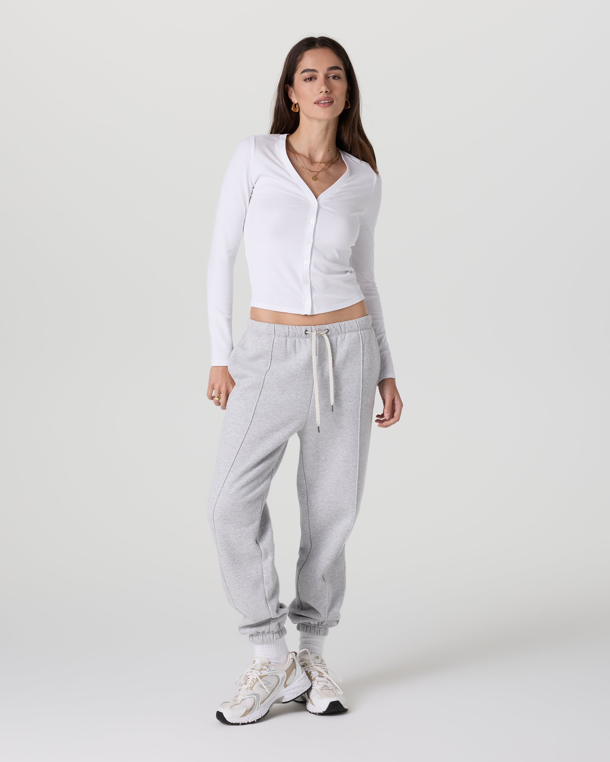 Long Sleeve Pose Cardigan | White