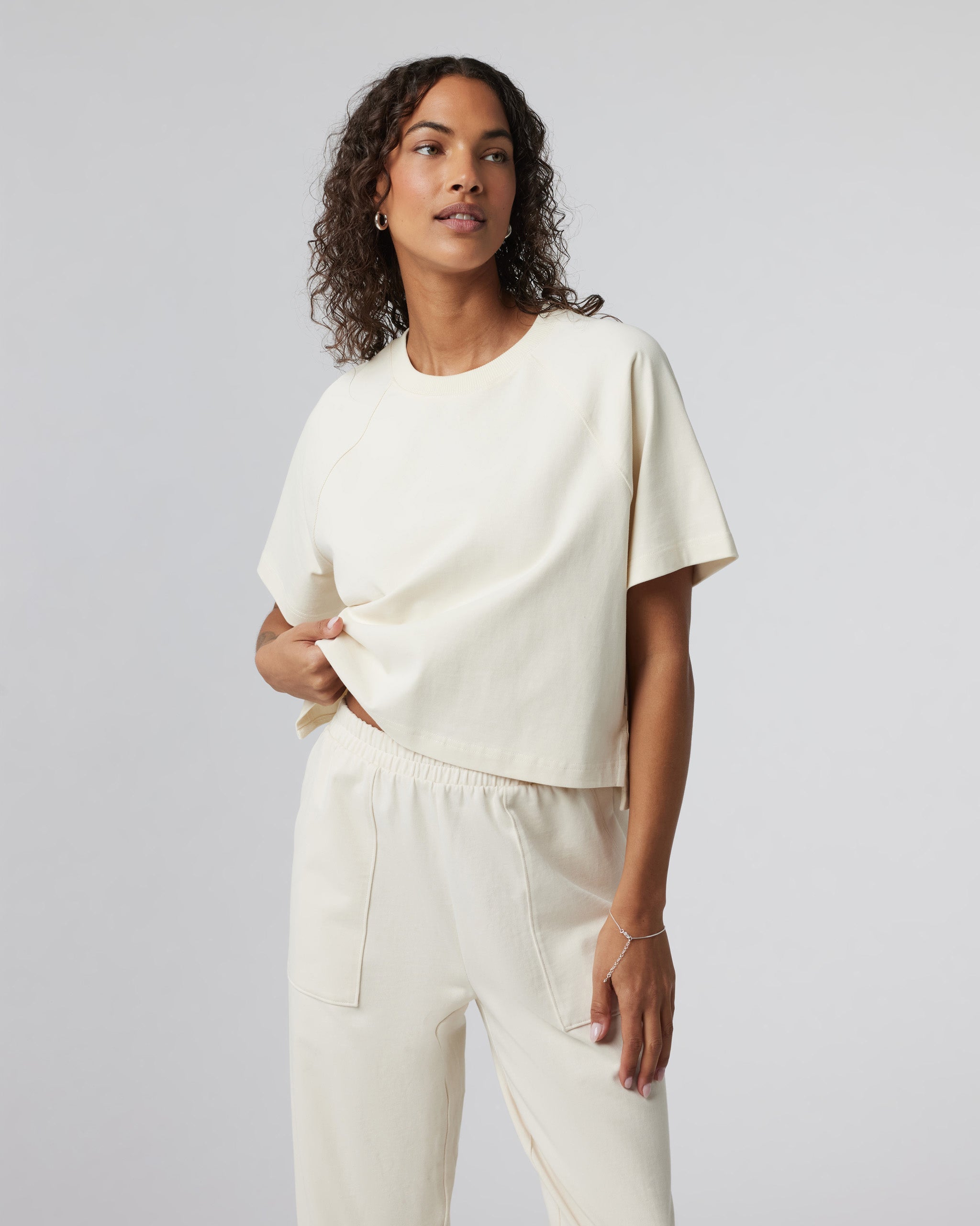 Short Sleeve Mackenzie Top | Natural