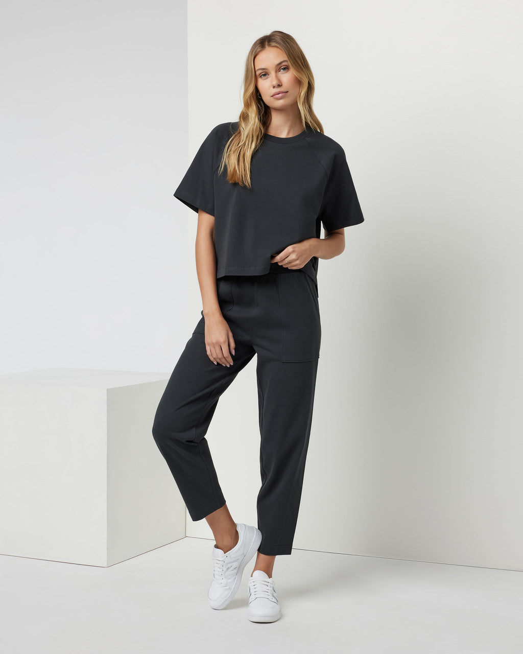 Short Sleeve Mackenzie Top | Washed Black