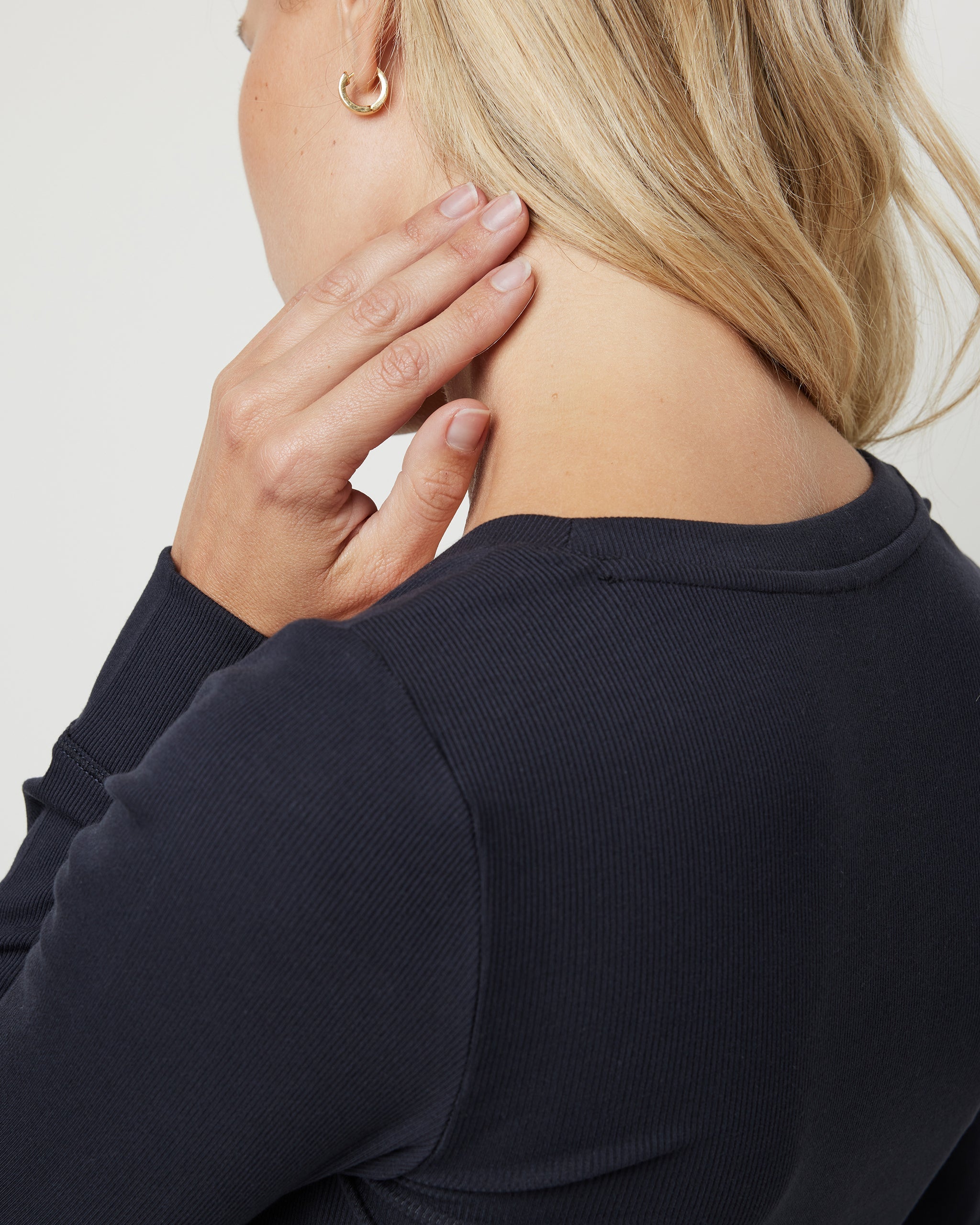 Long Sleeve Pose Henley | Black