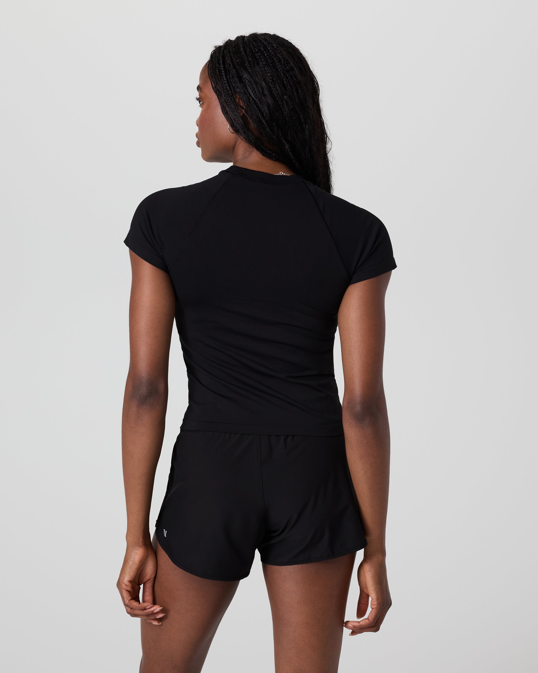 Short Sleeve Seamless Surge Tee | Black