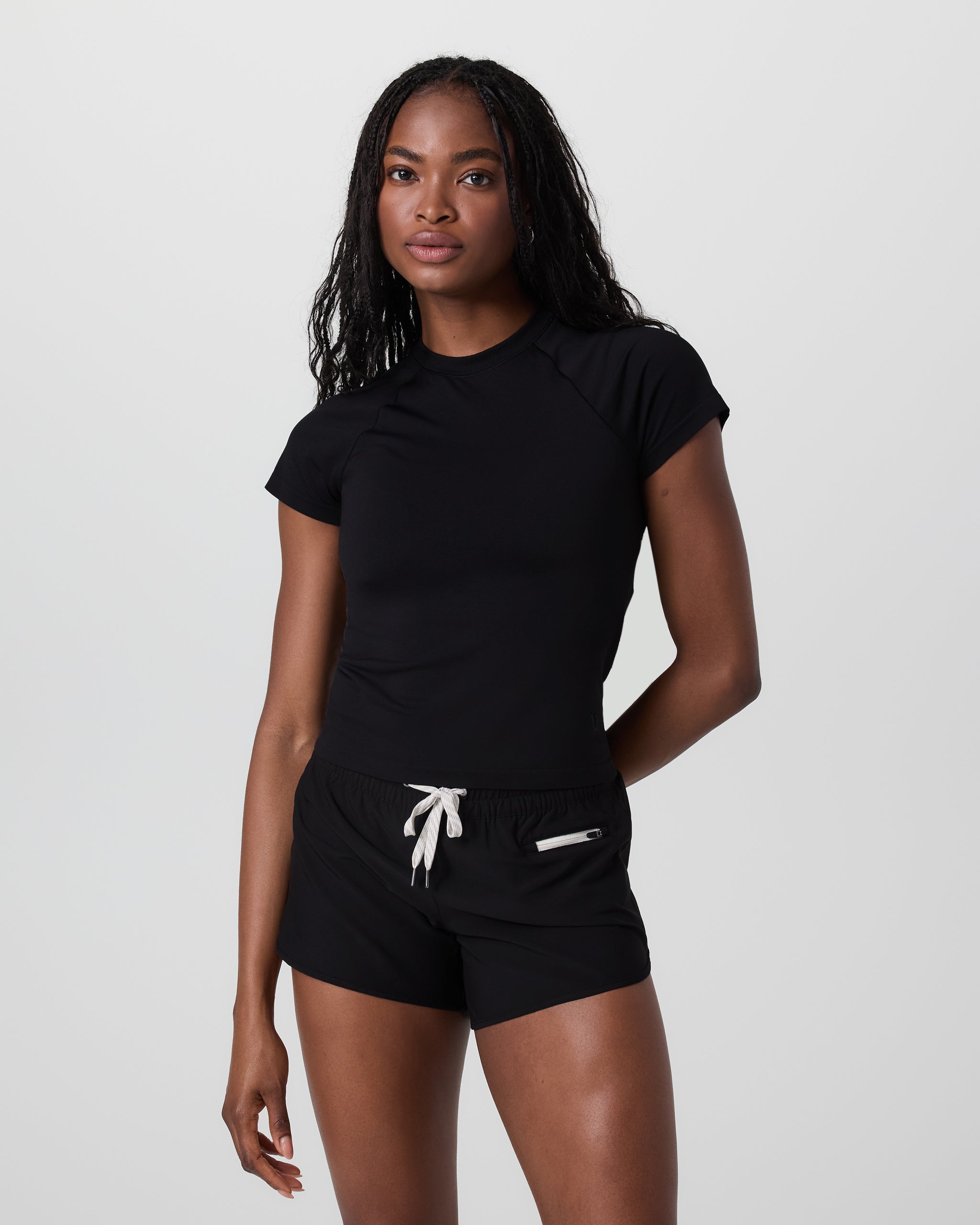 Short Sleeve Seamless Surge Tee | Black