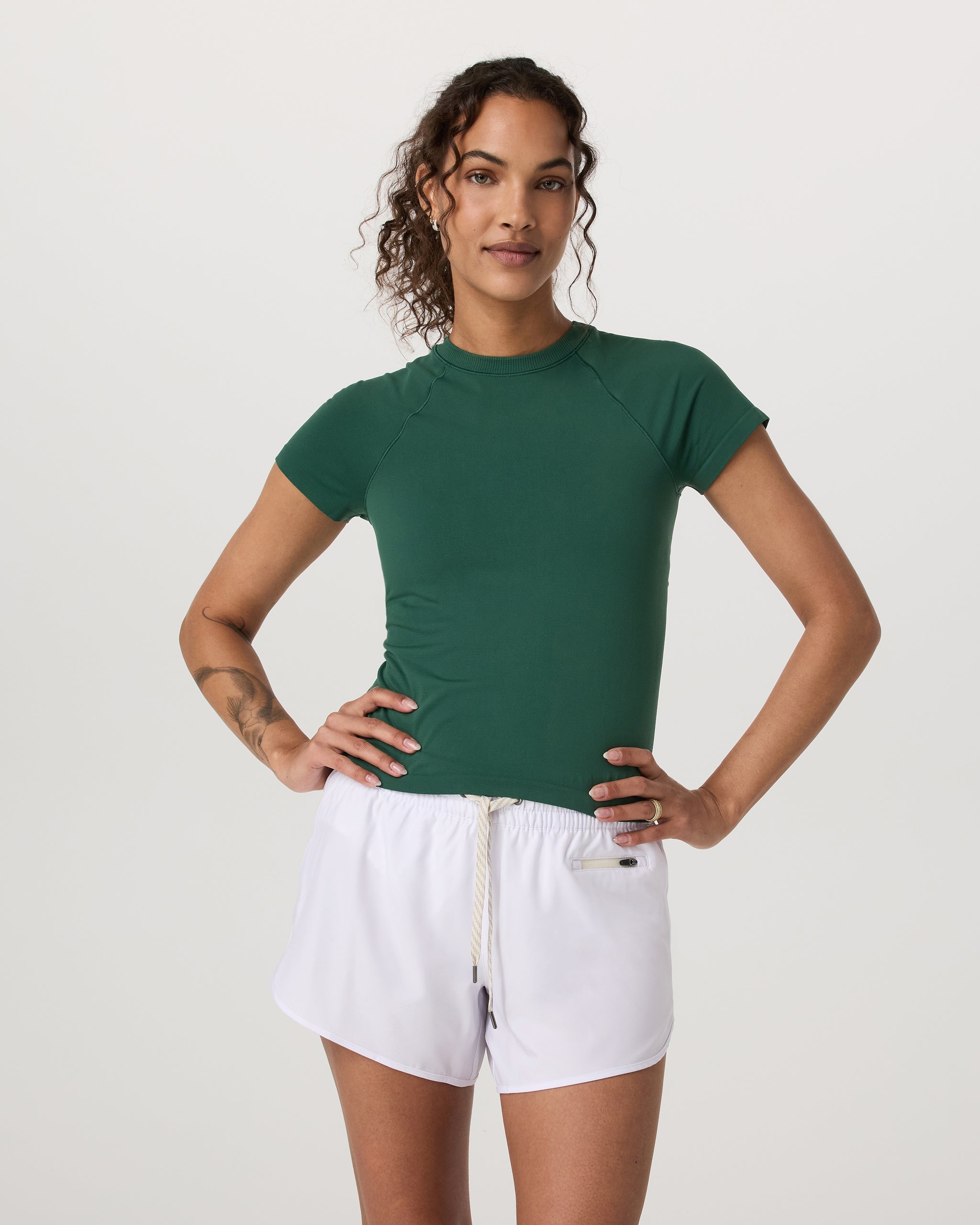 Short Sleeve Seamless Surge Tee | Viridian