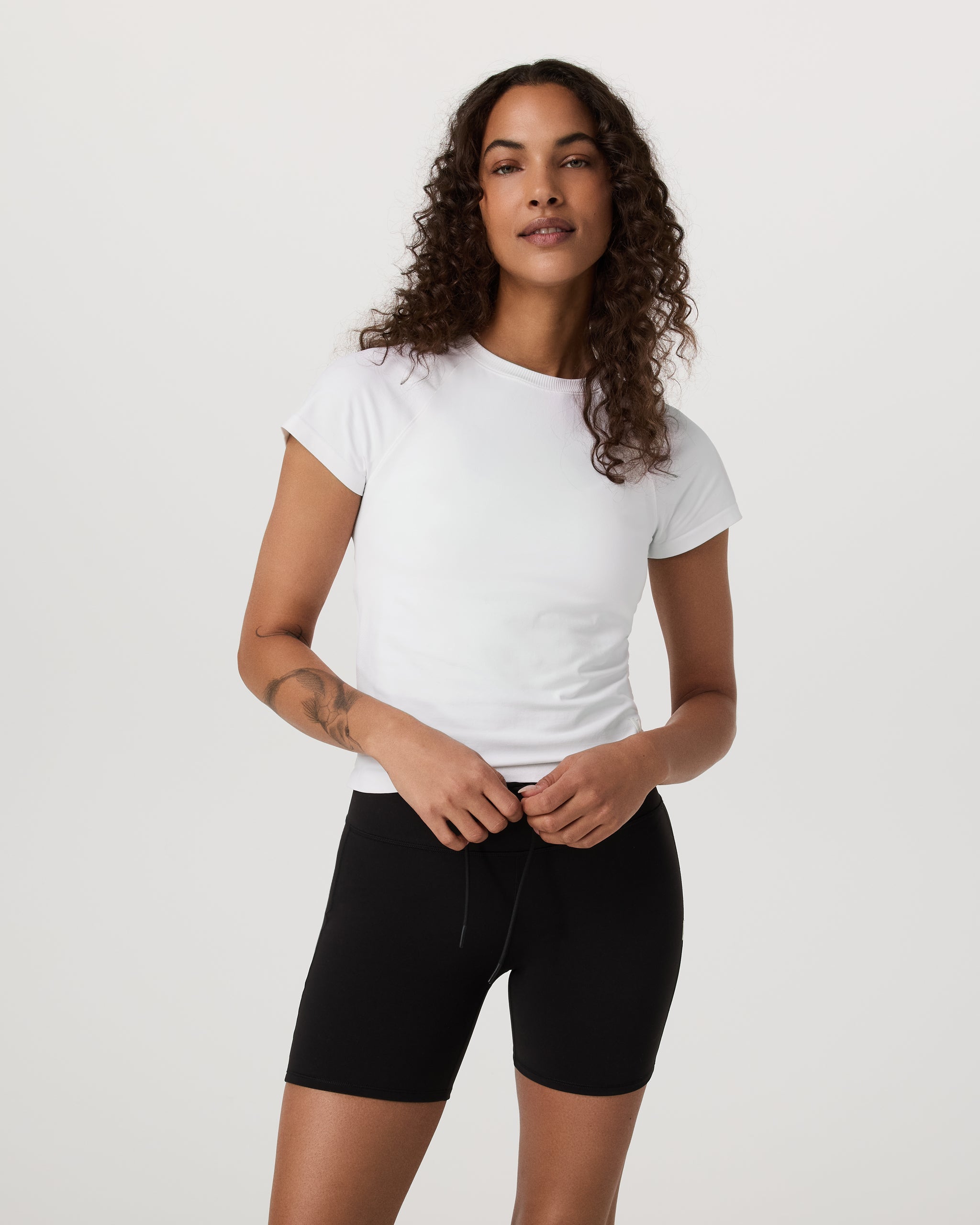 Short Sleeve Seamless Surge Tee | White