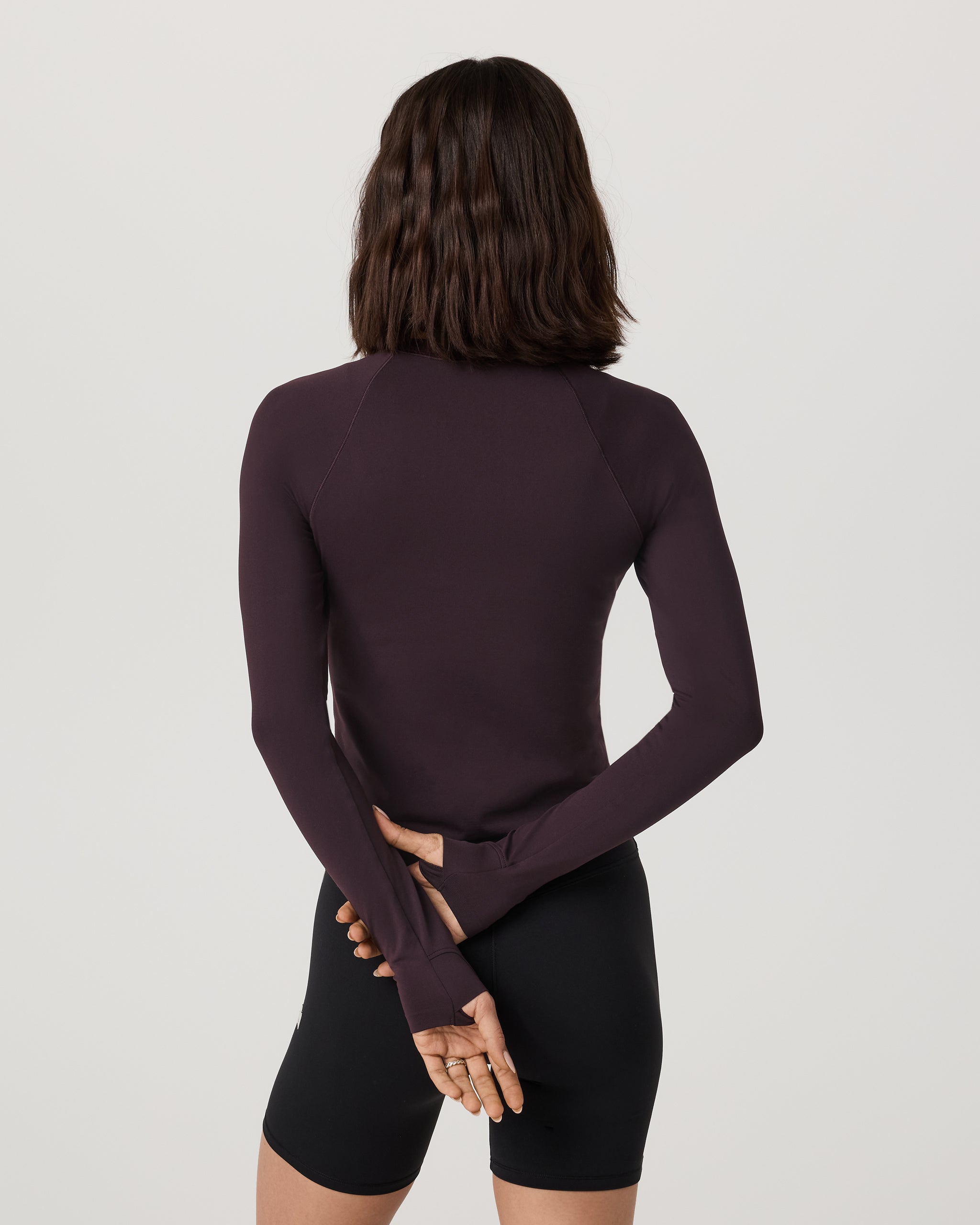 Long Sleeve Seamless Surge Tee | Raisin