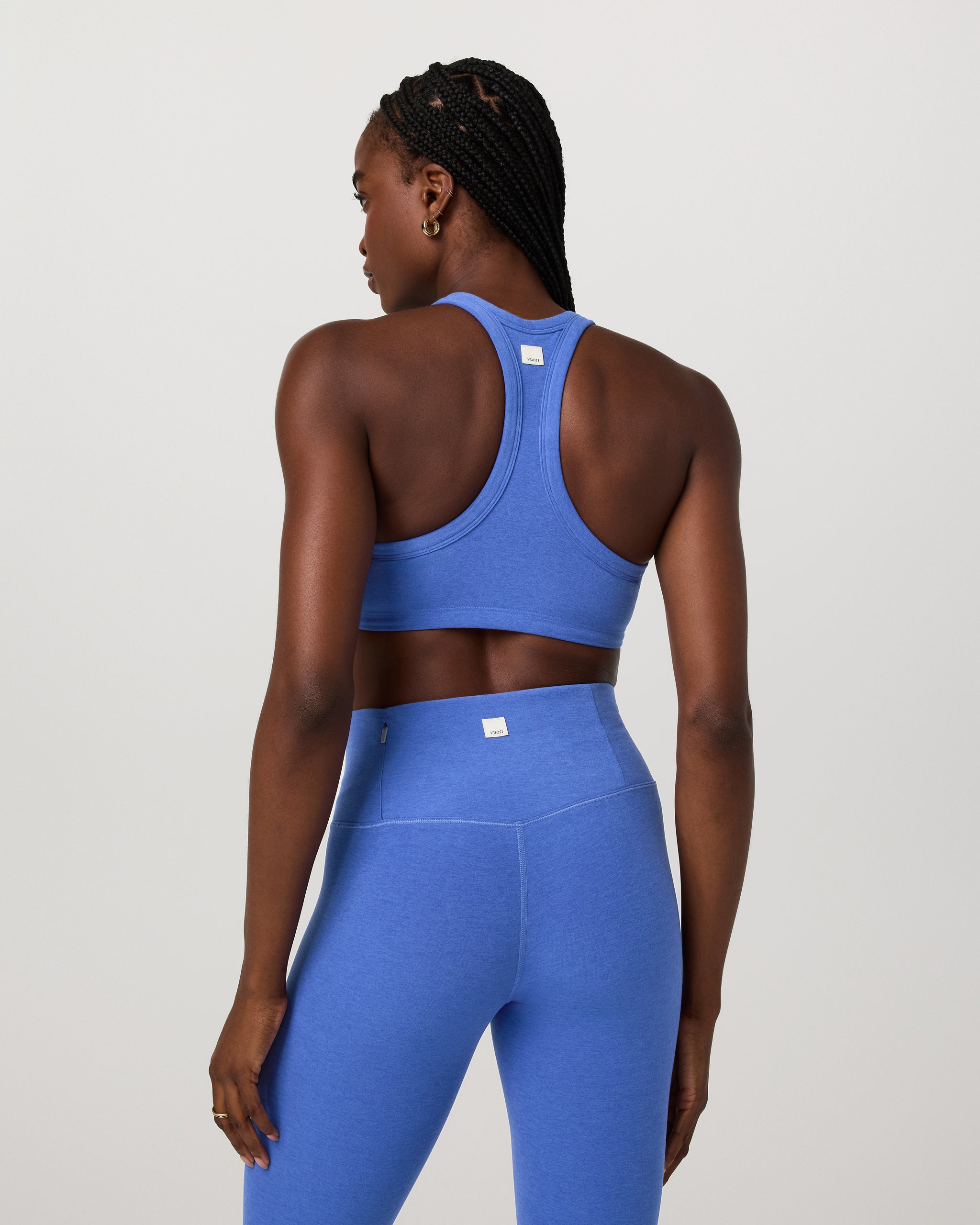 Elevation Racer Bra | Bright Iris Heather