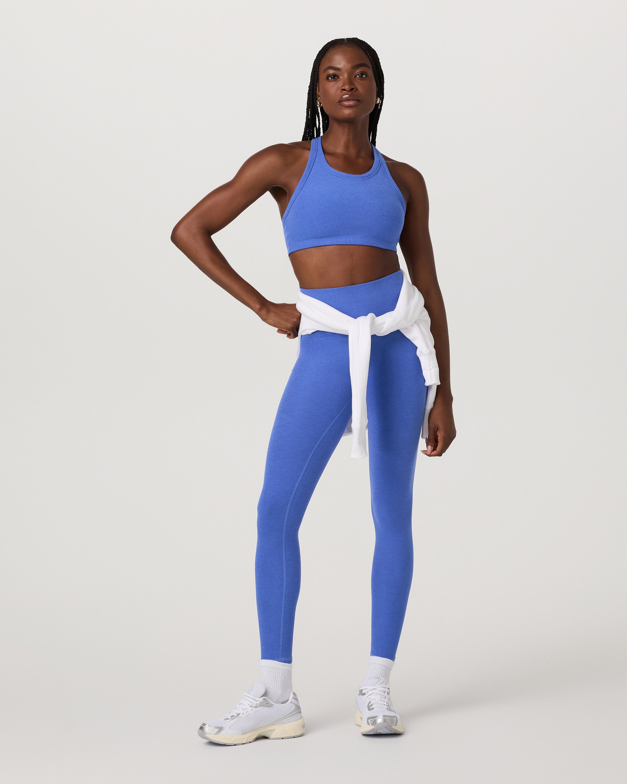 Elevation Racer Bra | Bright Iris Heather