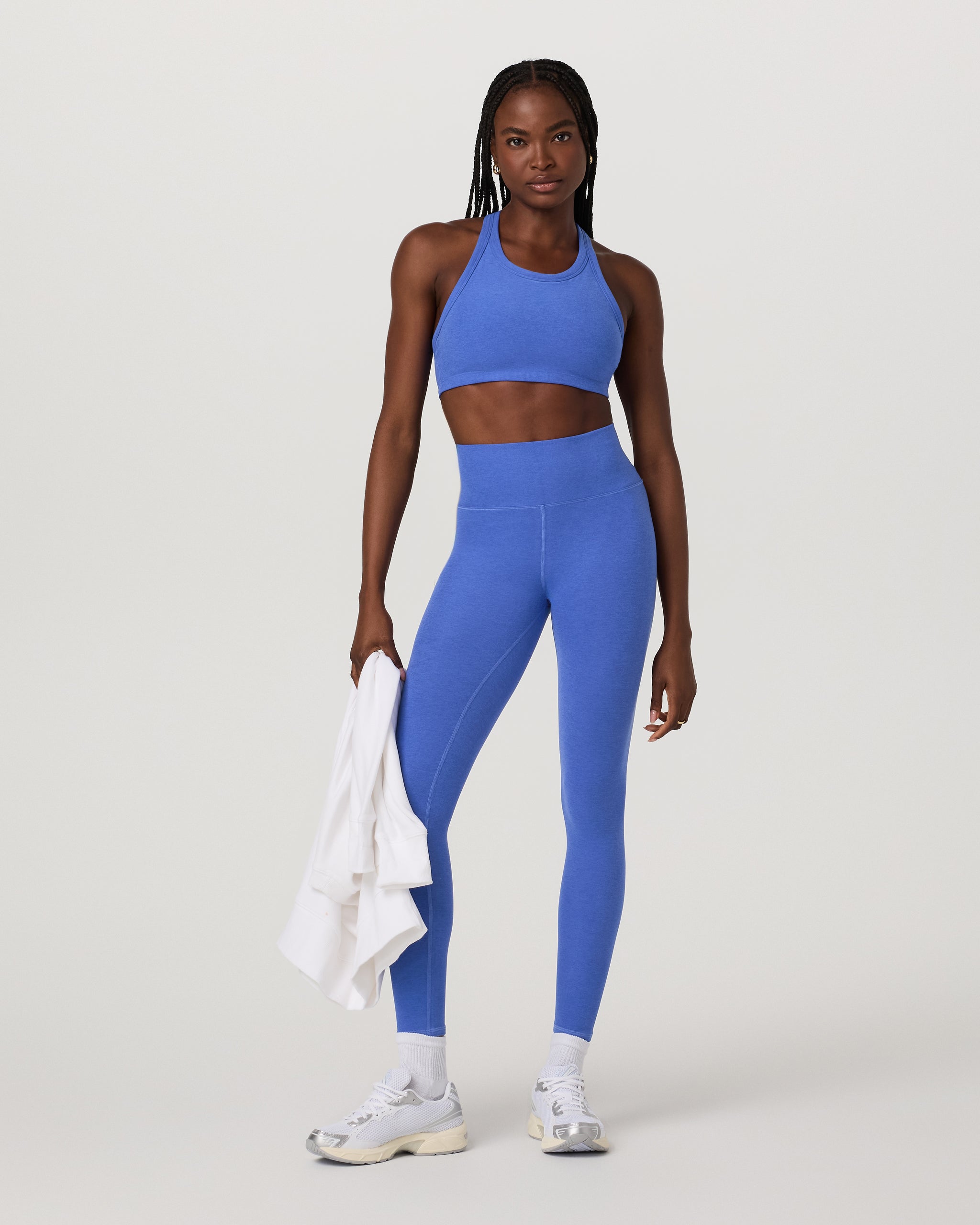 Elevation Racer Bra | Bright Iris Heather