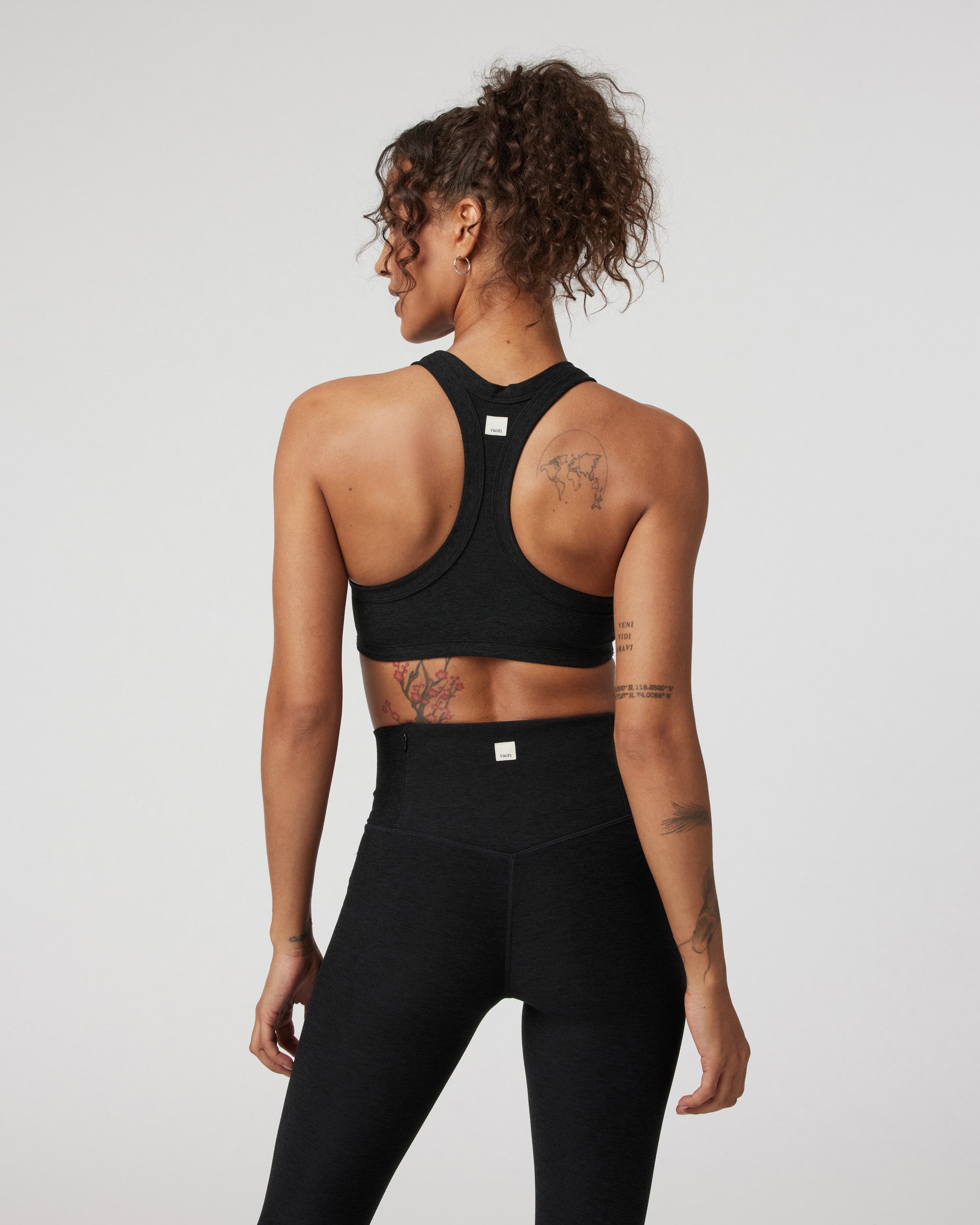 Elevation Racer Bra | Black Heather