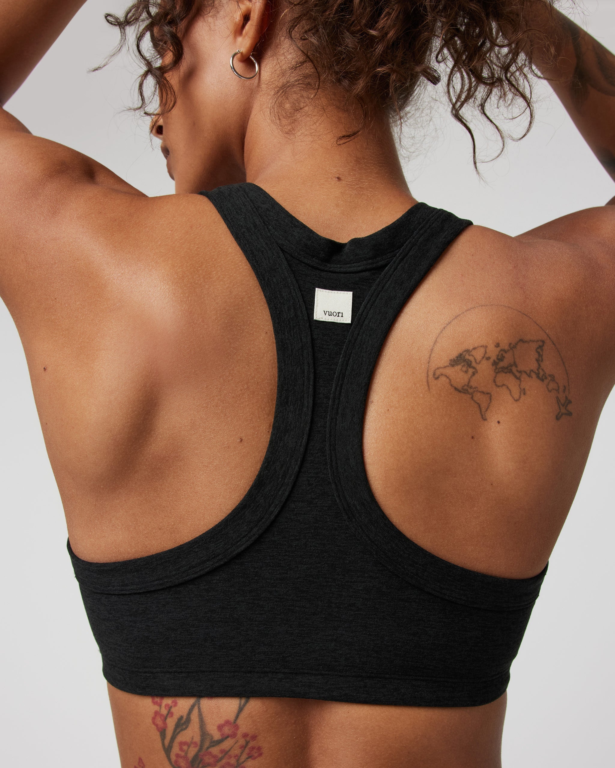 Elevation Racer Bra | Black Heather