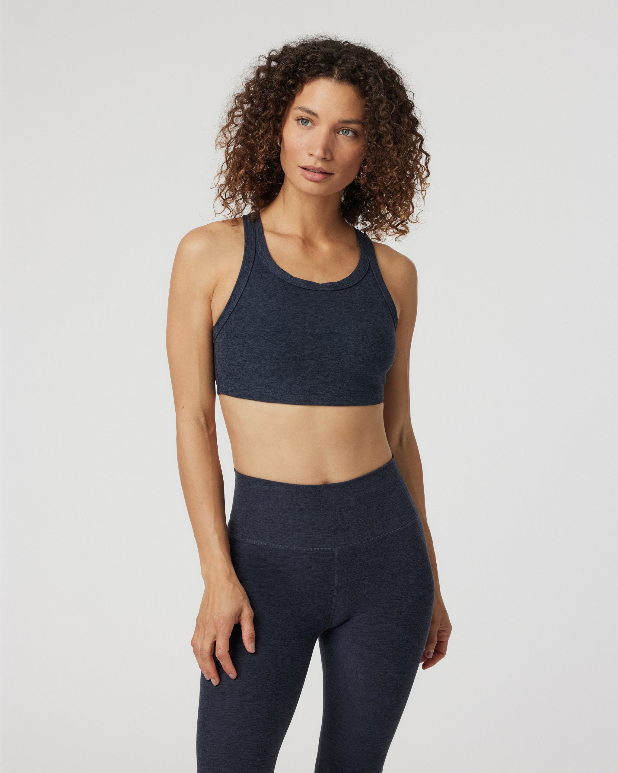 Elevation Racer Bra | Midnight Heather
