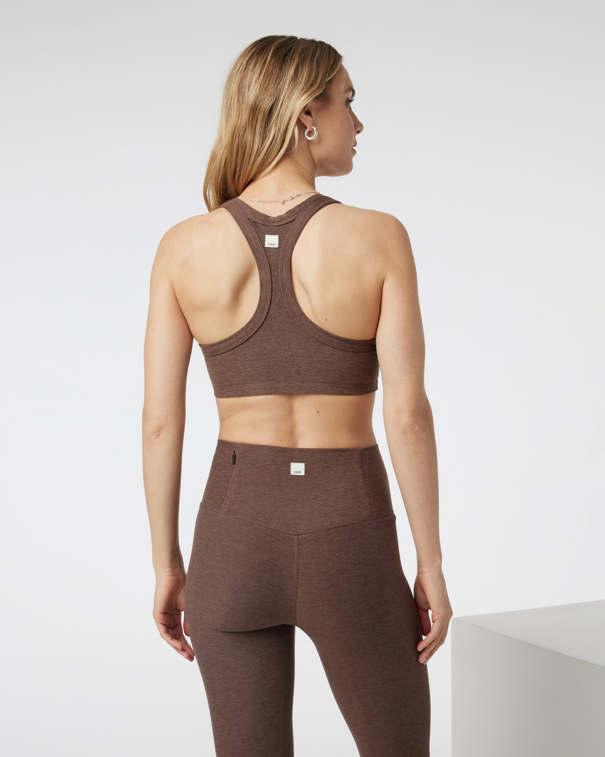 Elevation Racer Bra | Chocolate Milk Heather