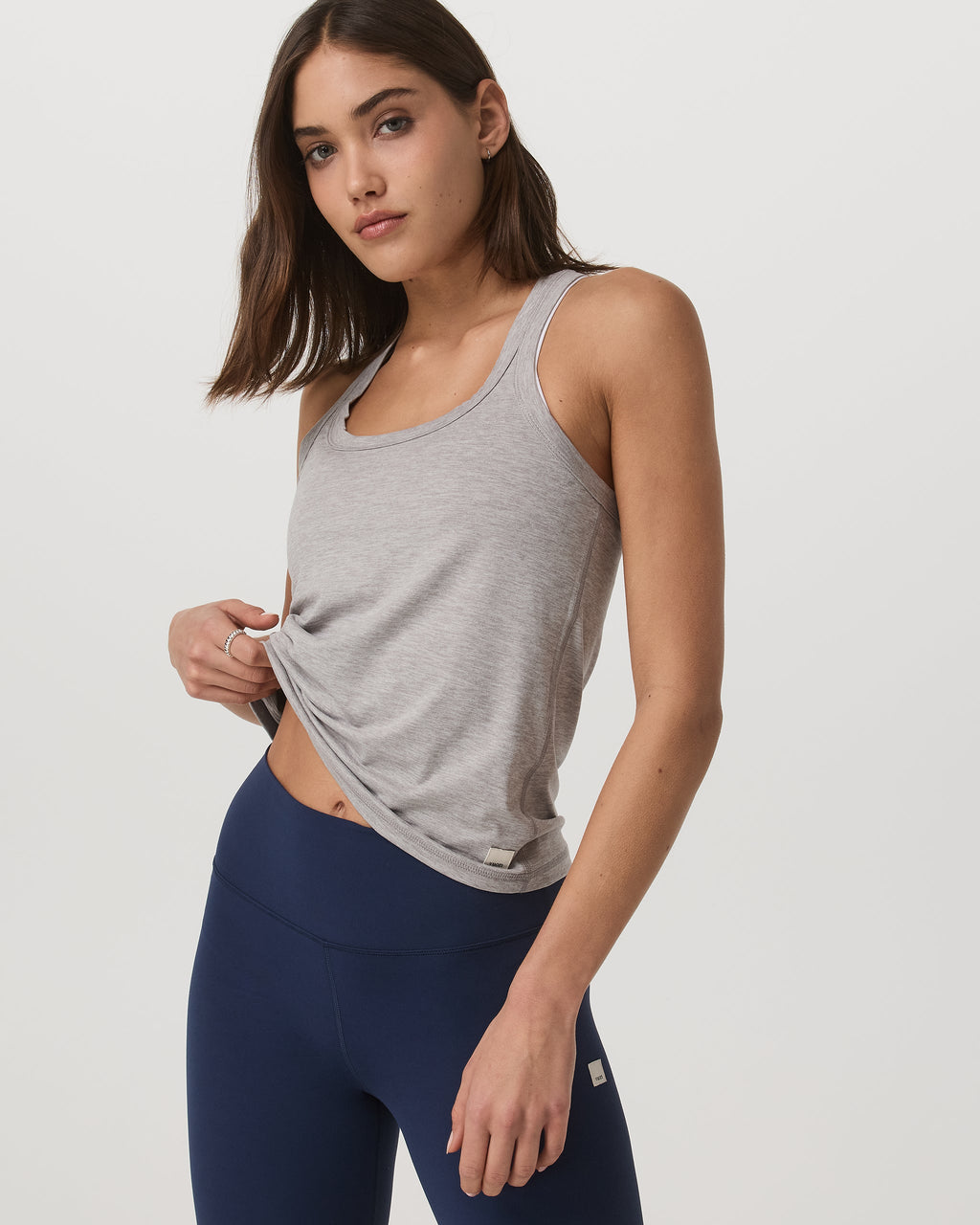 Lux Racerback Tank | Light Heather Grey