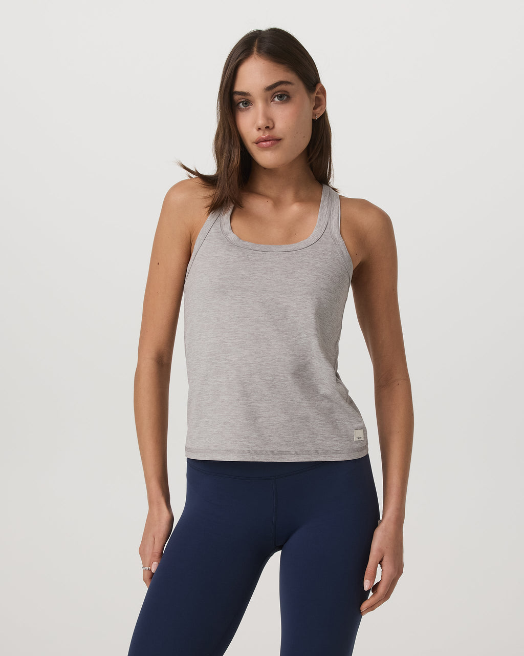 Lux Racerback Tank | Light Heather Grey