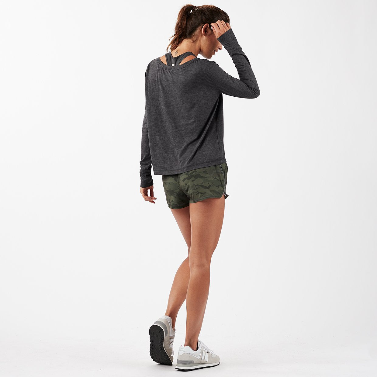 Lux Performance Long Sleeve Tee | Charcoal Heather