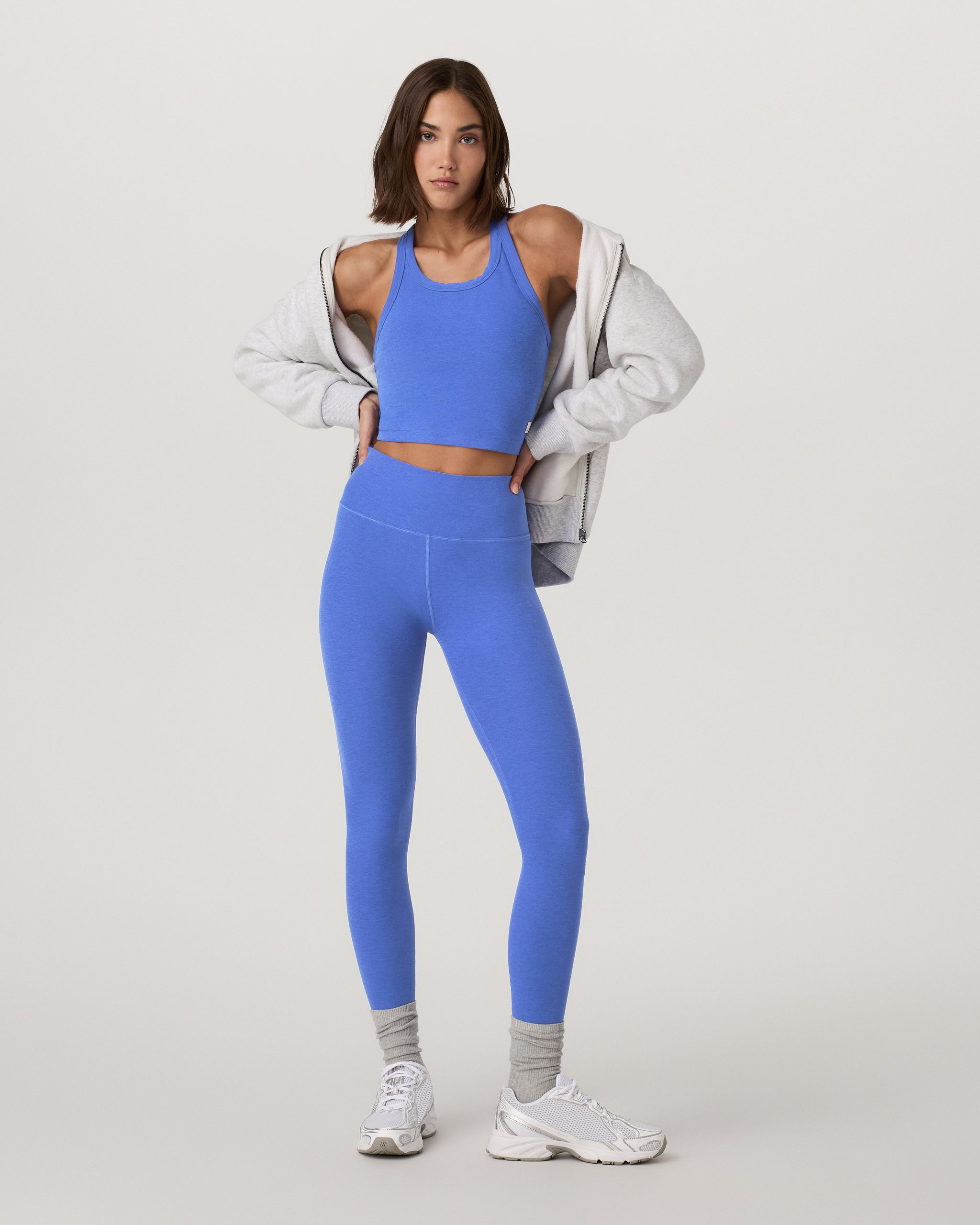 Elevation Racerback Tank | Bright Iris Heather