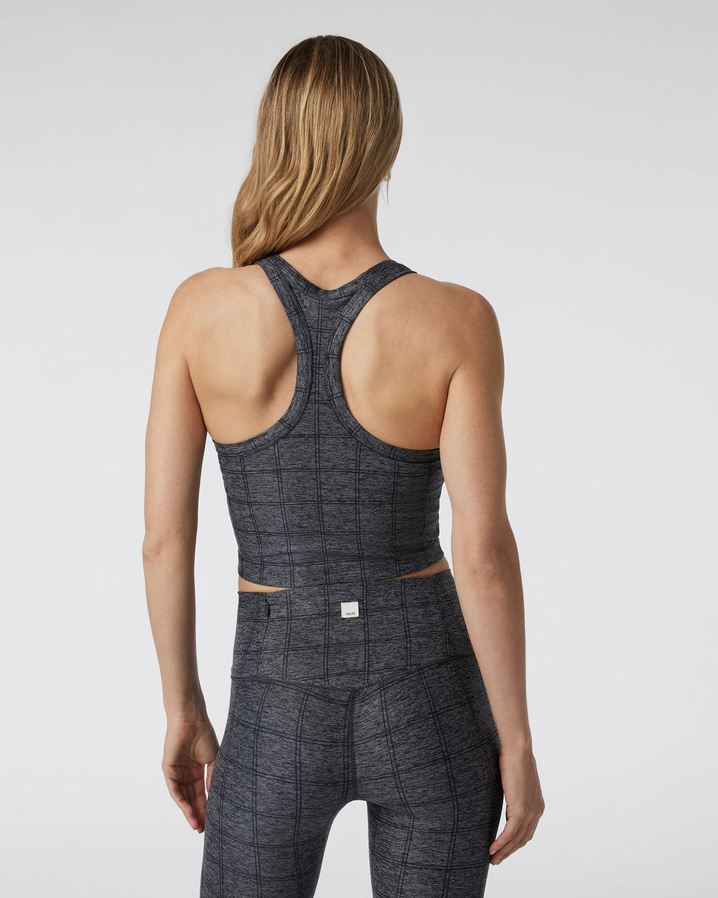 Elevation Racerback Tank | Charcoal Windowpane